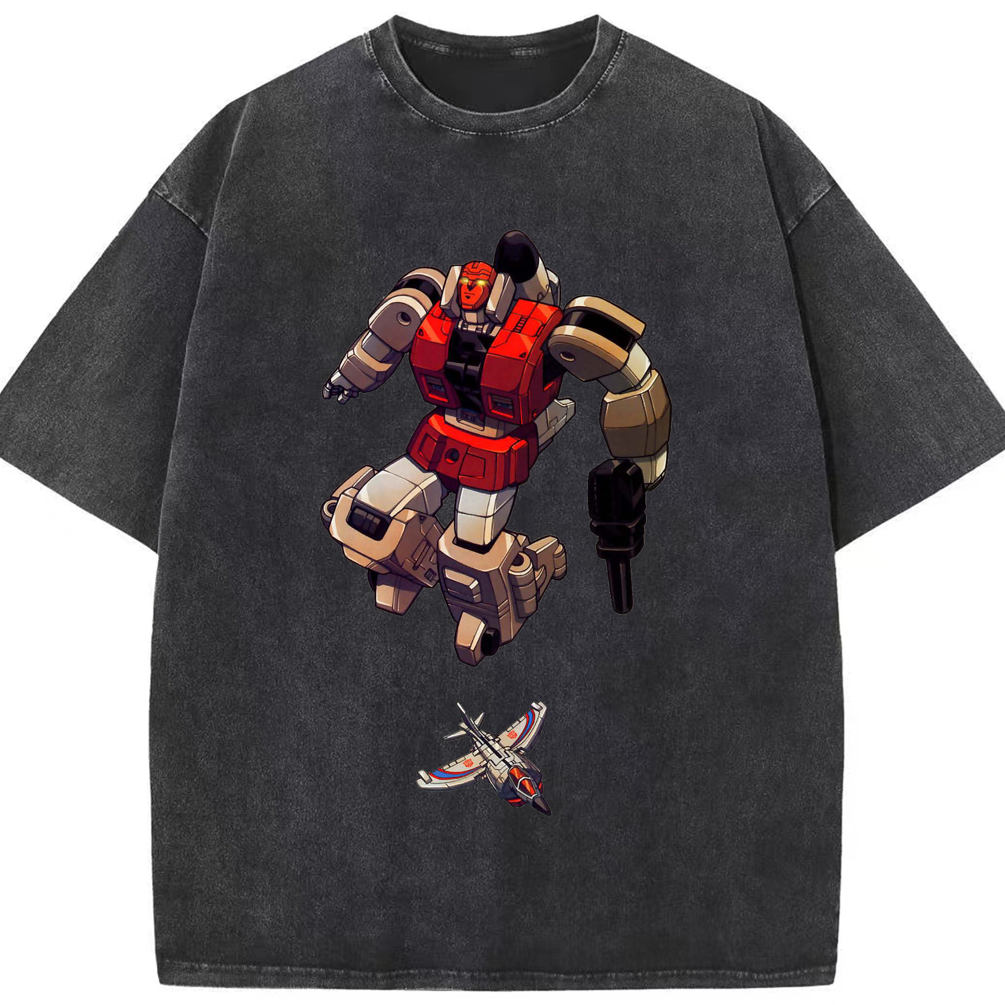 （画像用）  綿100% ヴィンテージ風 半袖Tシャツ（フロントプリント）