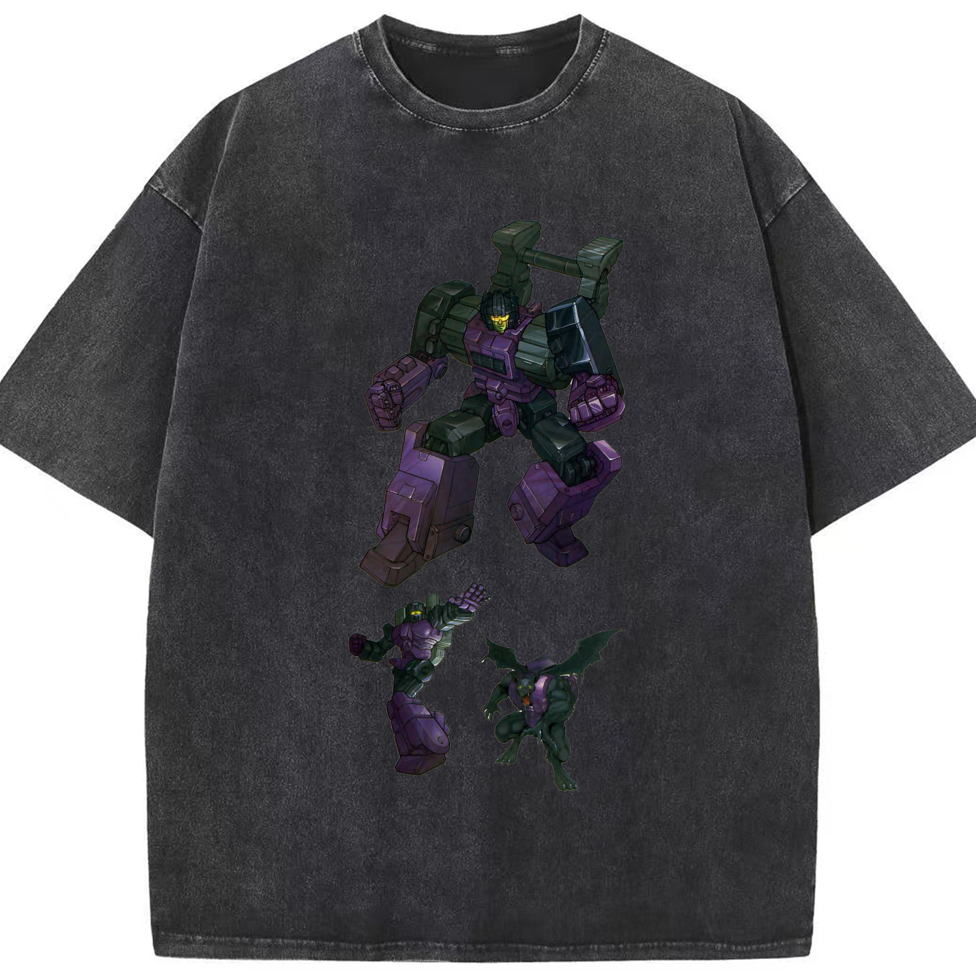 （画像用）  綿100% ヴィンテージ風 半袖Tシャツ（フロントプリント）