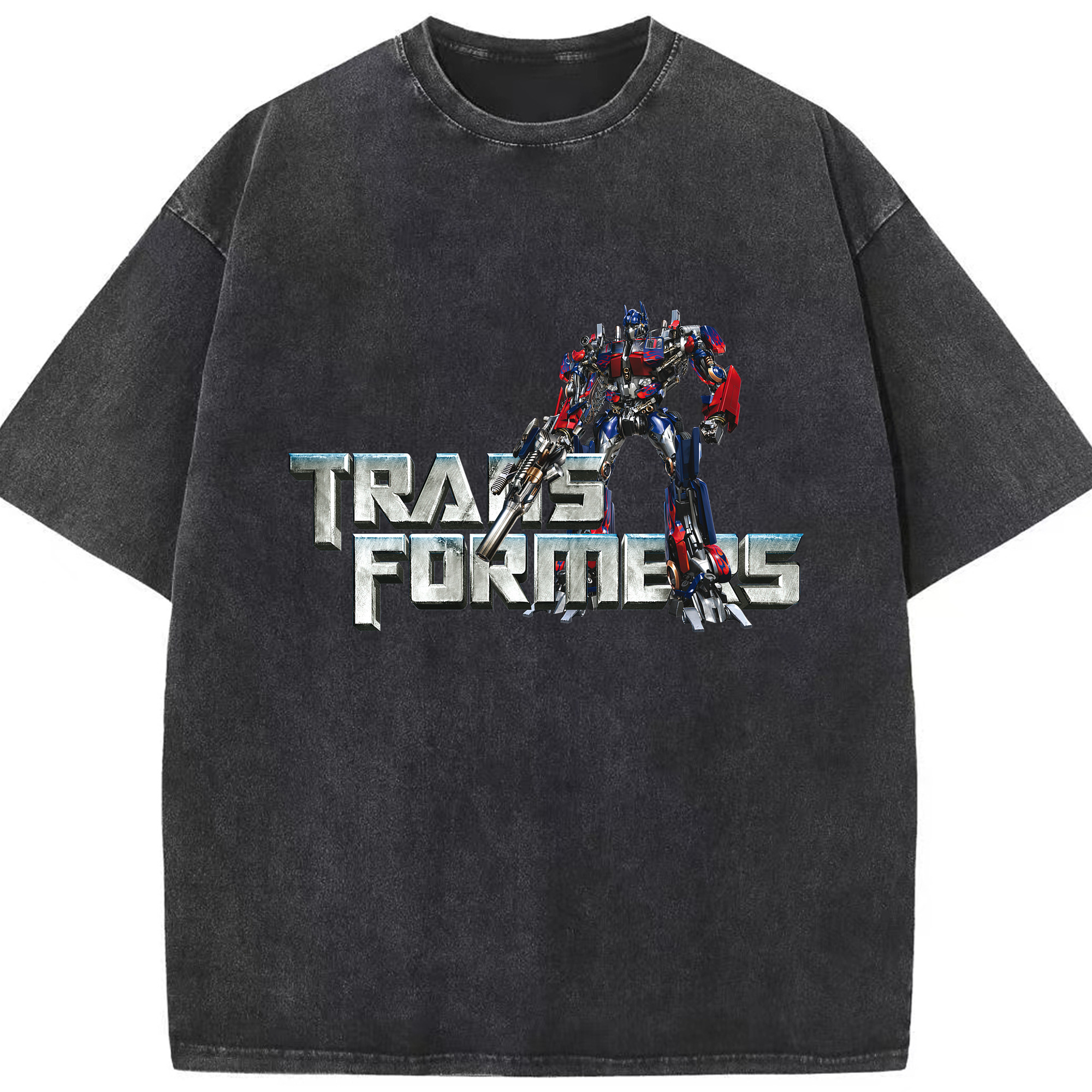 （画像用）  綿100% ヴィンテージ風 半袖Tシャツ（フロントプリント）