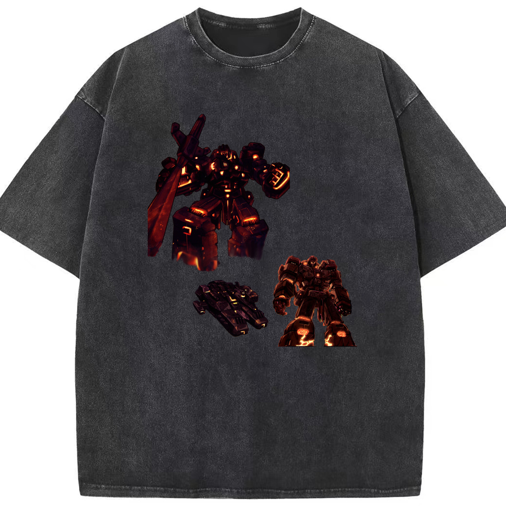 （画像用）  綿100% ヴィンテージ風 半袖Tシャツ（フロントプリント）