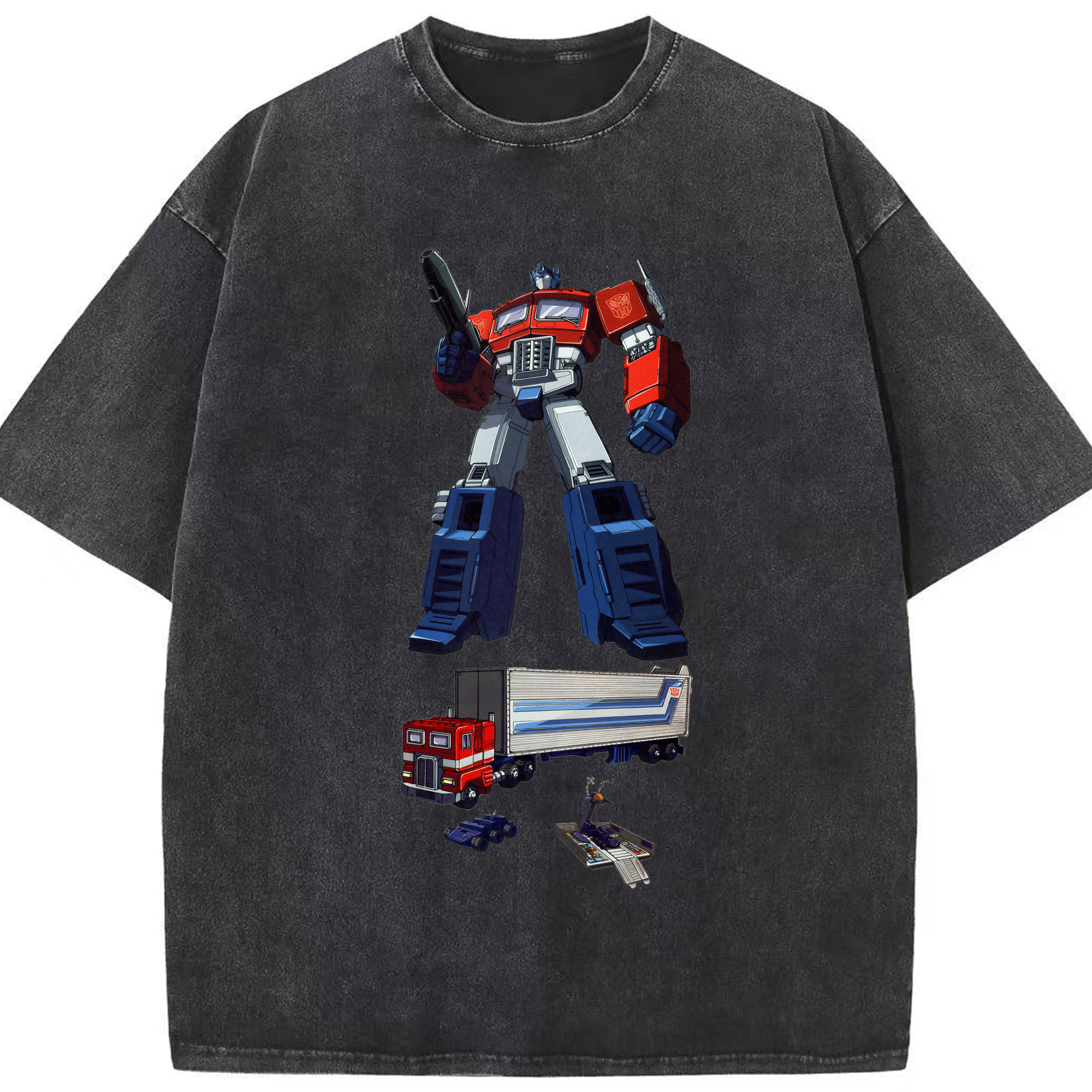 （画像用）  綿100% ヴィンテージ風 半袖Tシャツ（フロントプリント）