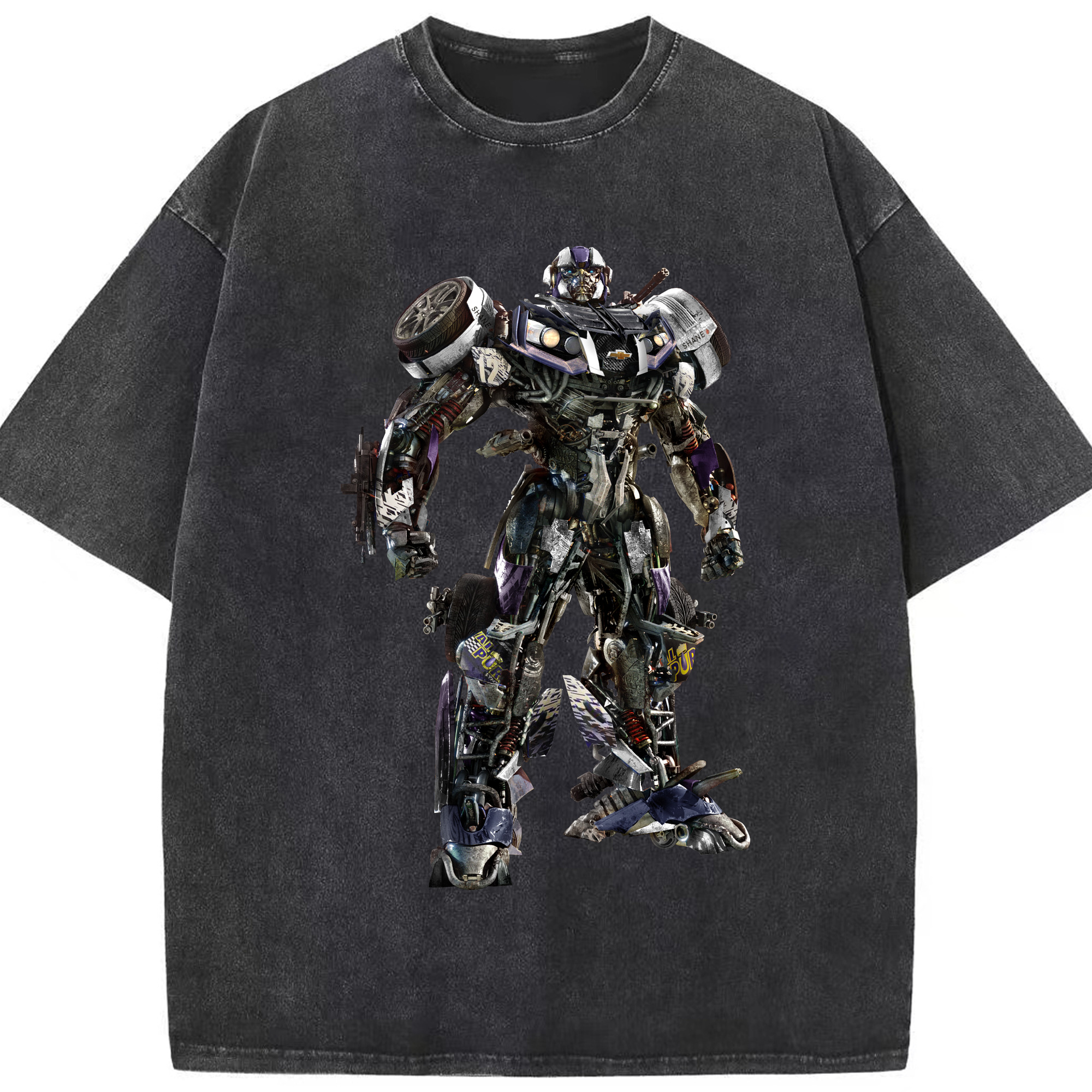 （画像用）  綿100% ヴィンテージ風 半袖Tシャツ（フロントプリント）