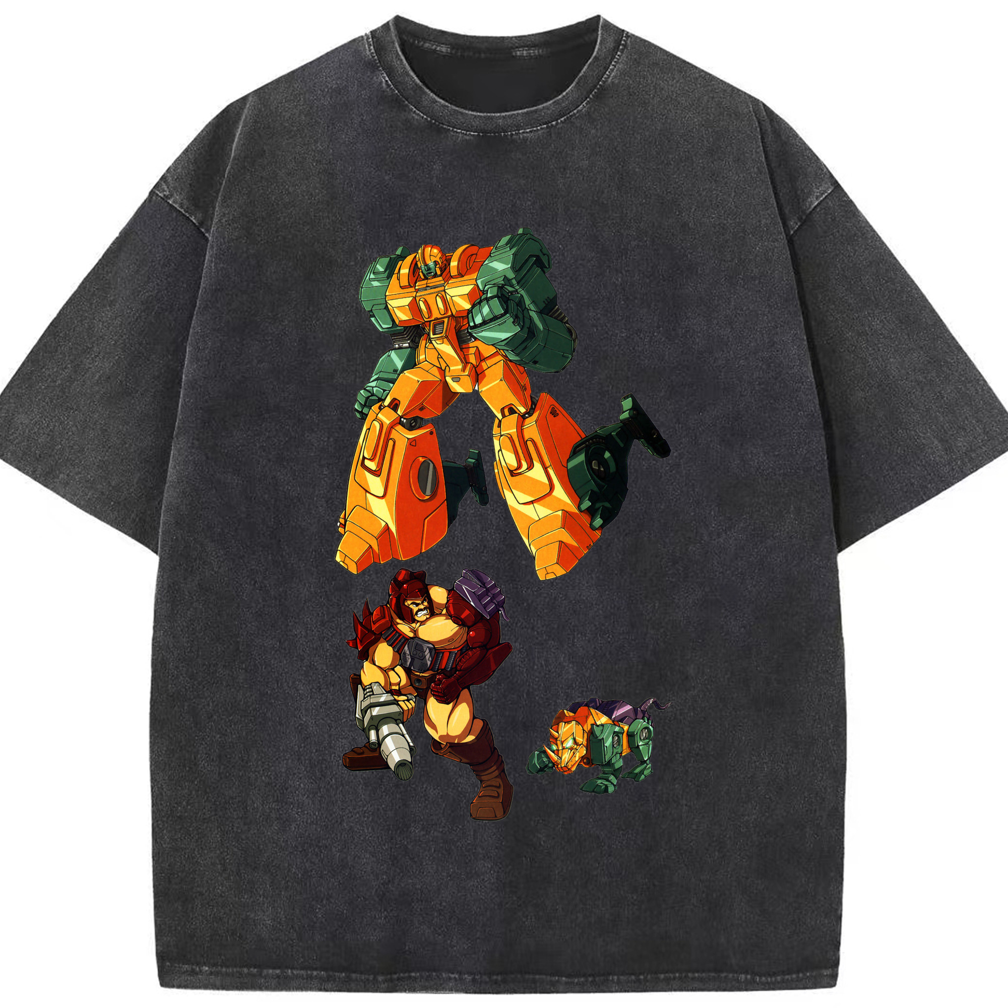 （画像用）  綿100% ヴィンテージ風 半袖Tシャツ（フロントプリント）