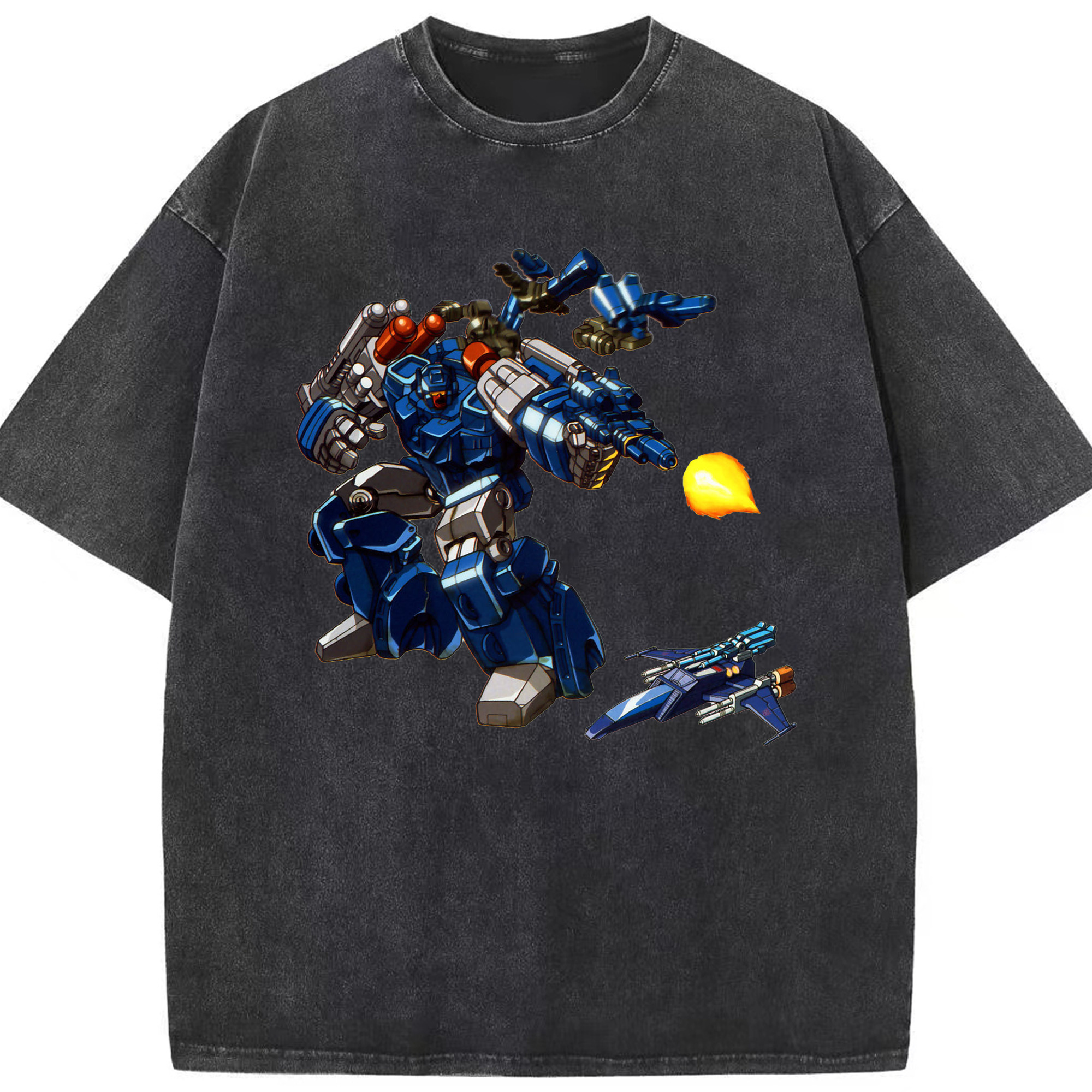 （画像用）  綿100% ヴィンテージ風 半袖Tシャツ（フロントプリント）