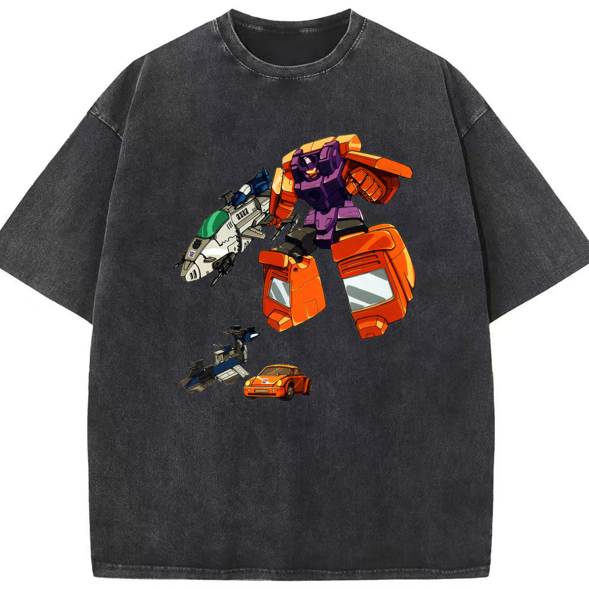 （画像用）  綿100% ヴィンテージ風 半袖Tシャツ（フロントプリント）
