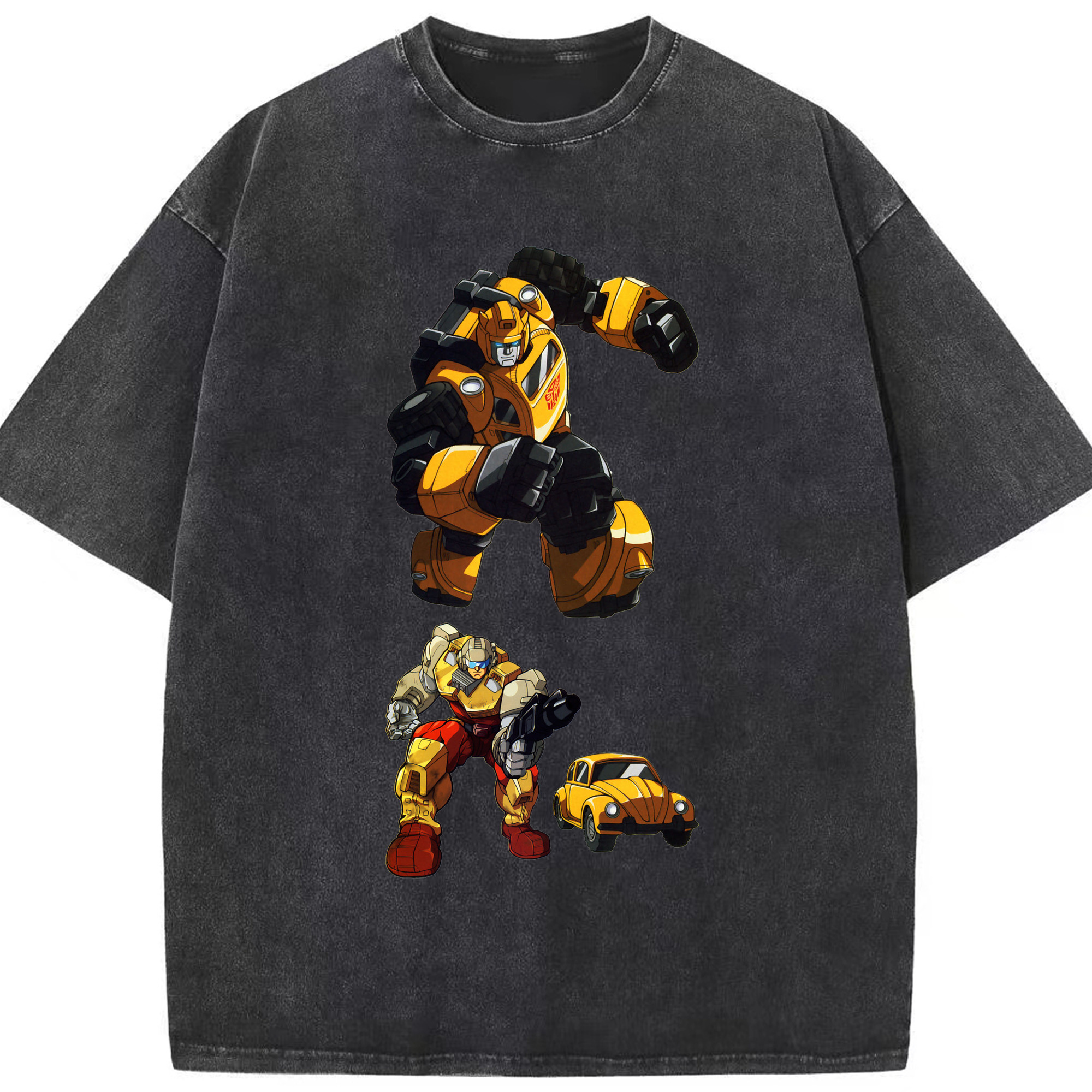 （画像用）  綿100% ヴィンテージ風 半袖Tシャツ（フロントプリント）