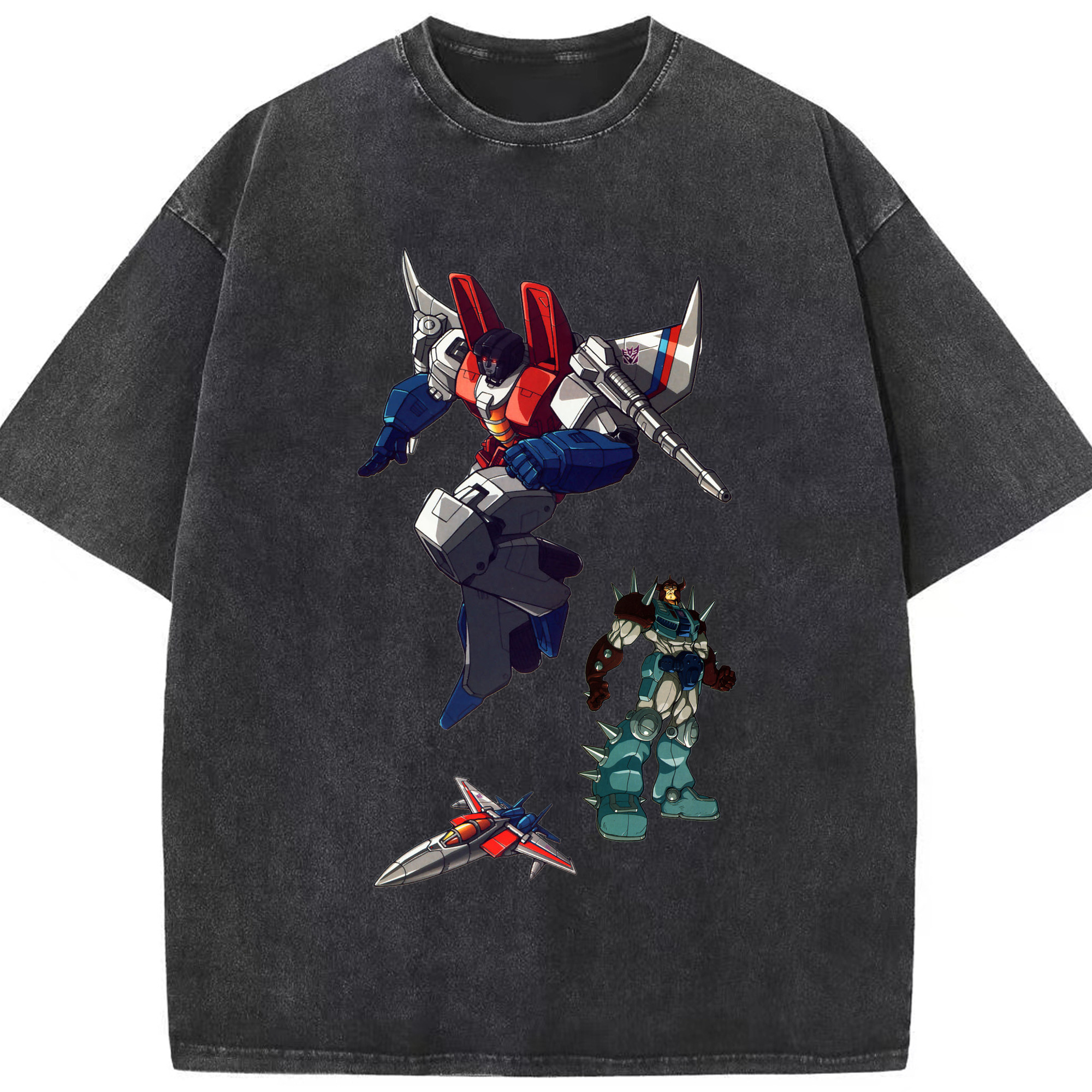 （画像用）  綿100% ヴィンテージ風 半袖Tシャツ（フロントプリント）