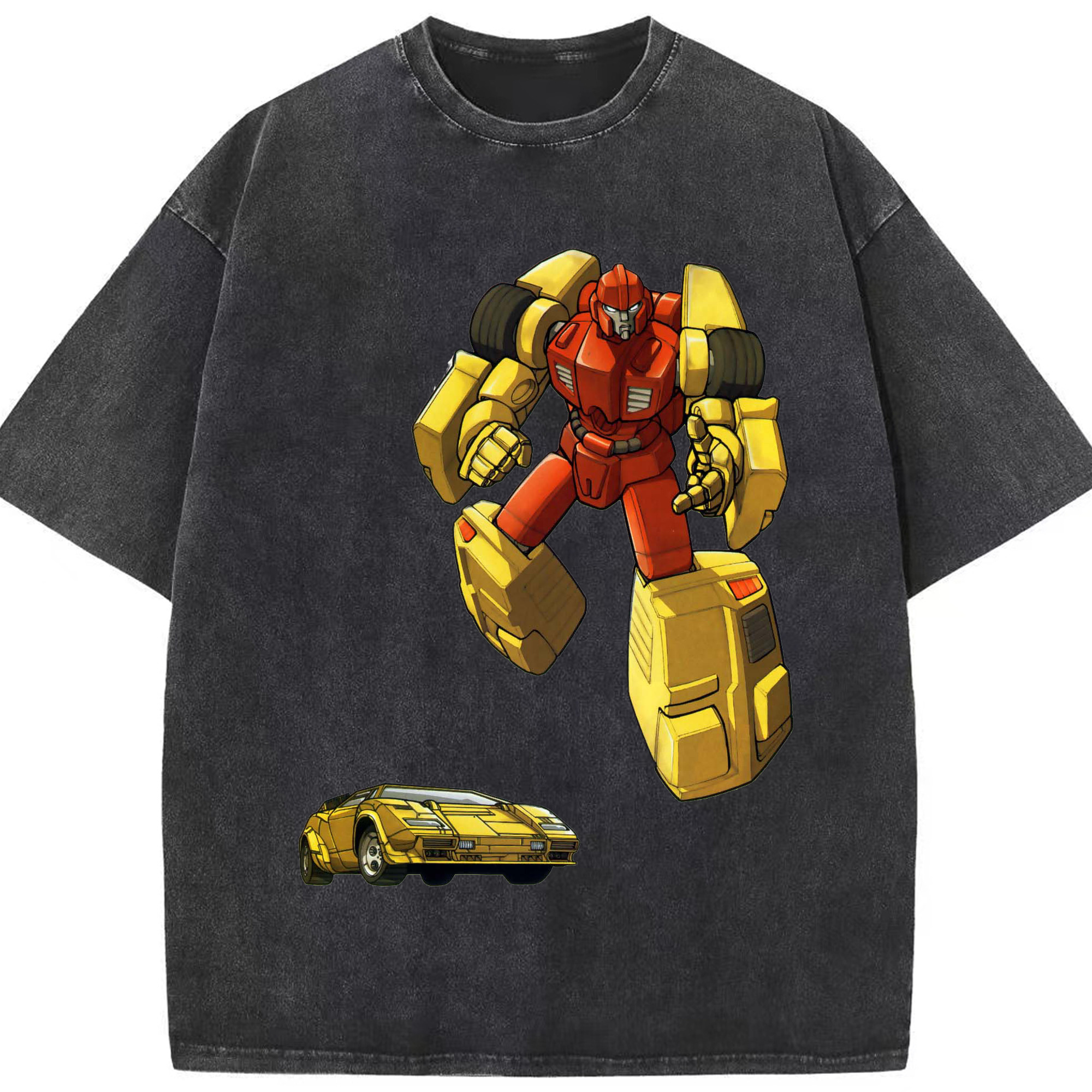 （画像用）  綿100% ヴィンテージ風 半袖Tシャツ（フロントプリント）