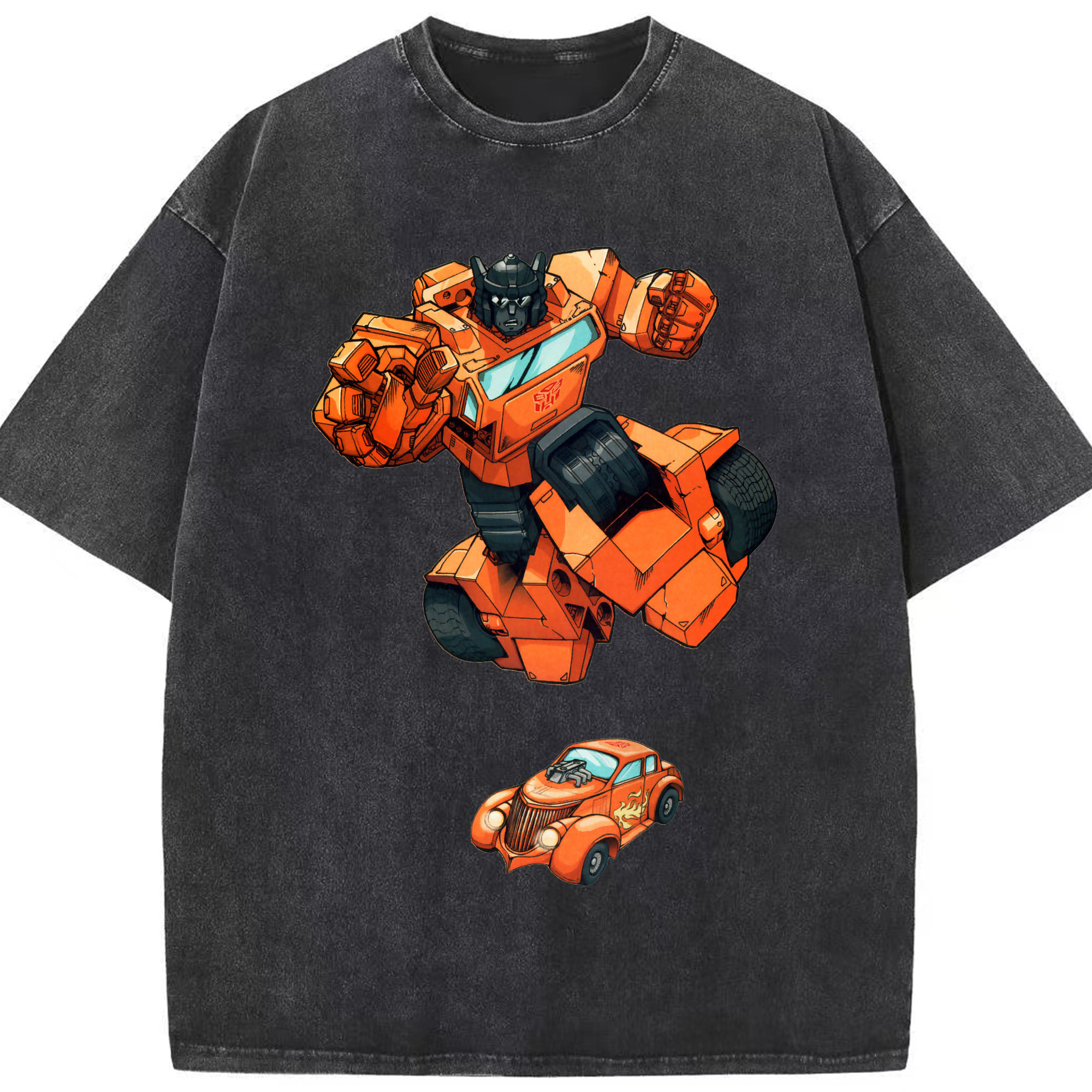 （画像用）  綿100% ヴィンテージ風 半袖Tシャツ（フロントプリント）