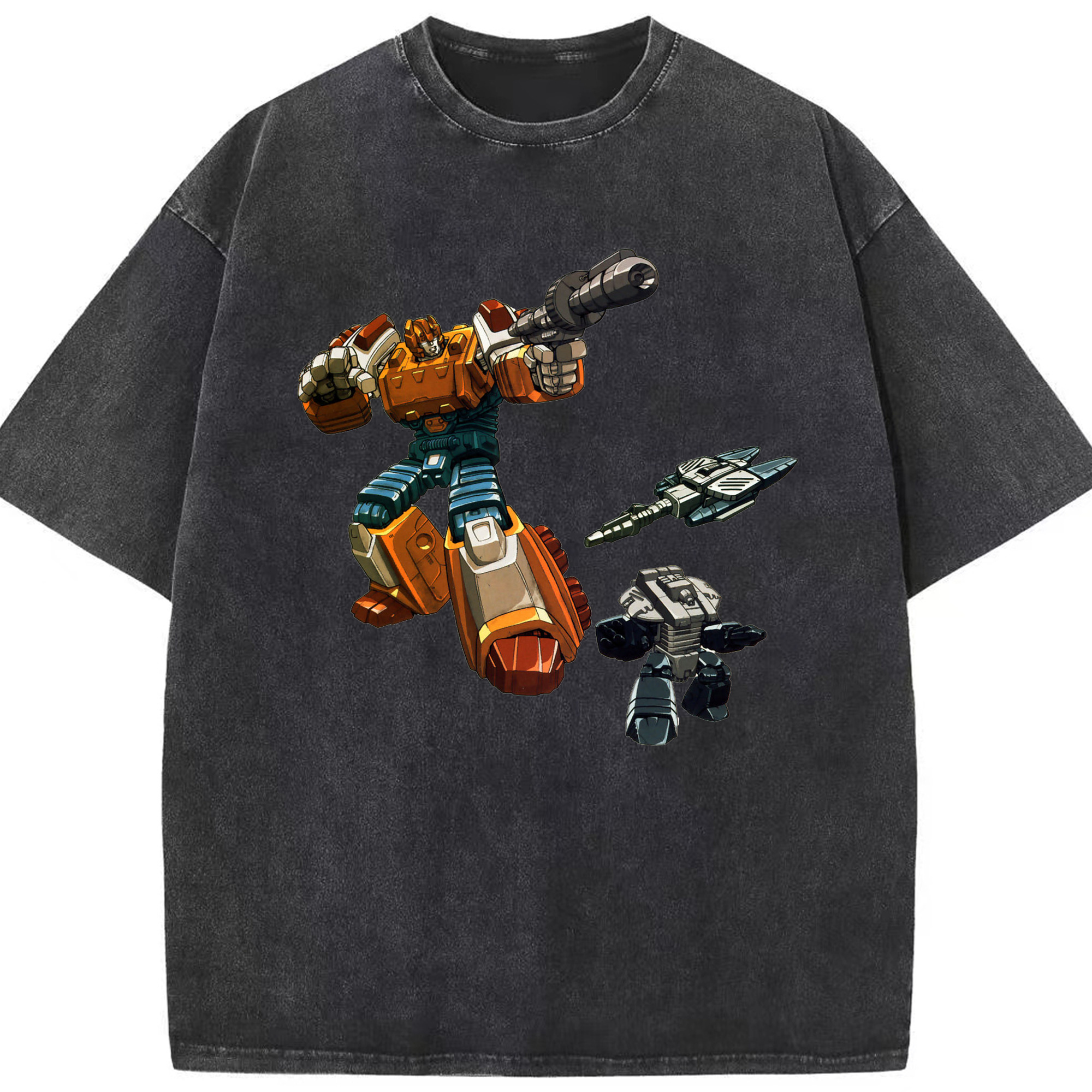 （画像用）  綿100% ヴィンテージ風 半袖Tシャツ（フロントプリント）