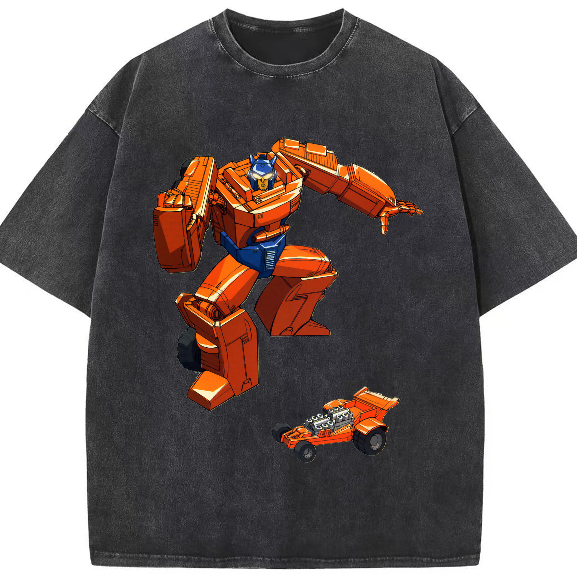 （画像用）  綿100% ヴィンテージ風 半袖Tシャツ（フロントプリント）