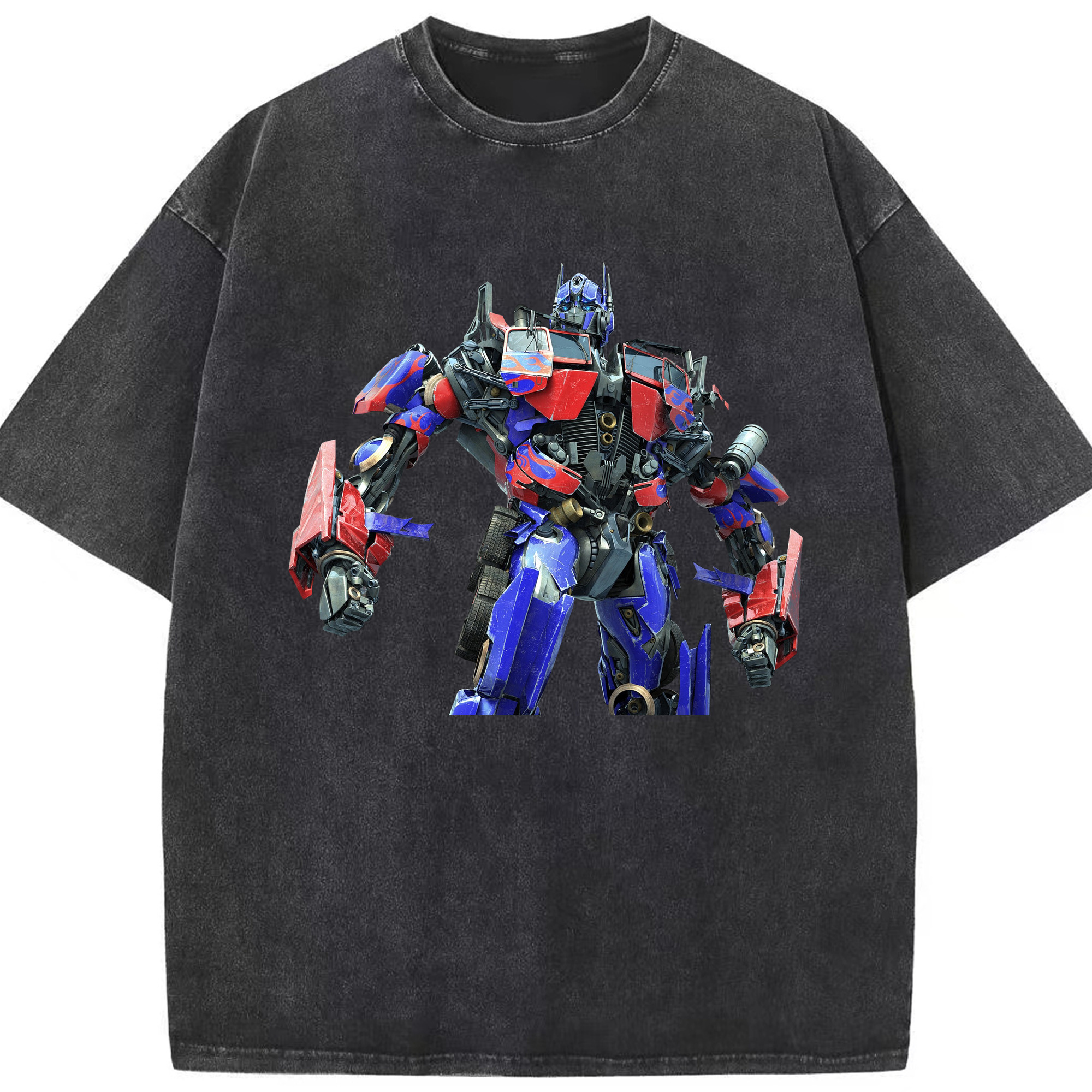 （画像用）  綿100% ヴィンテージ風 半袖Tシャツ（フロントプリント）