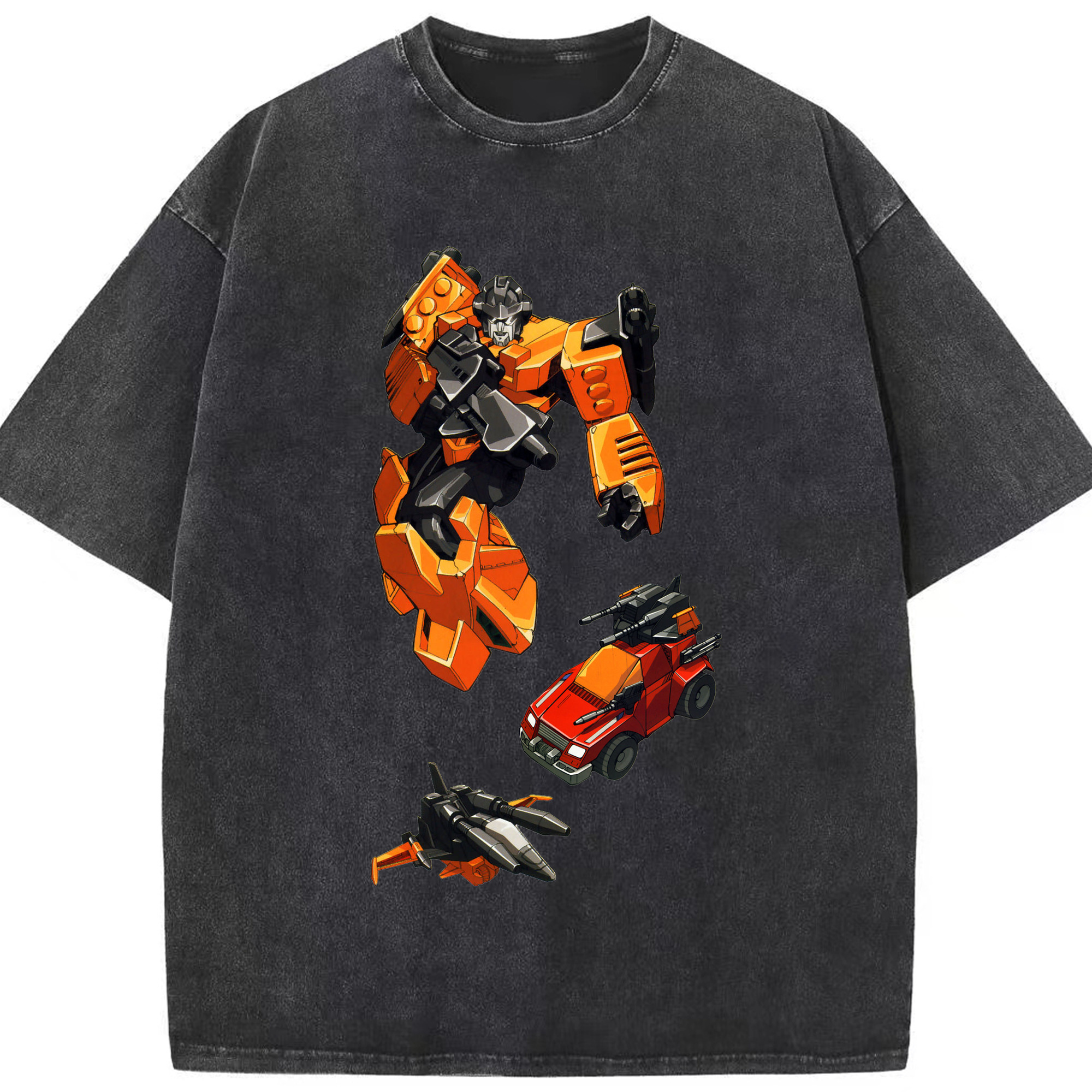 （画像用）  綿100% ヴィンテージ風 半袖Tシャツ（フロントプリント）