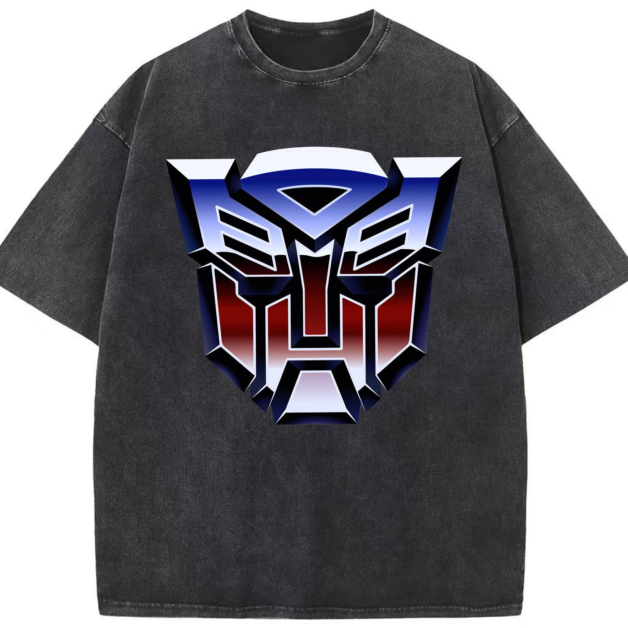 （画像用）  綿100% ヴィンテージ風 半袖Tシャツ（フロントプリント）