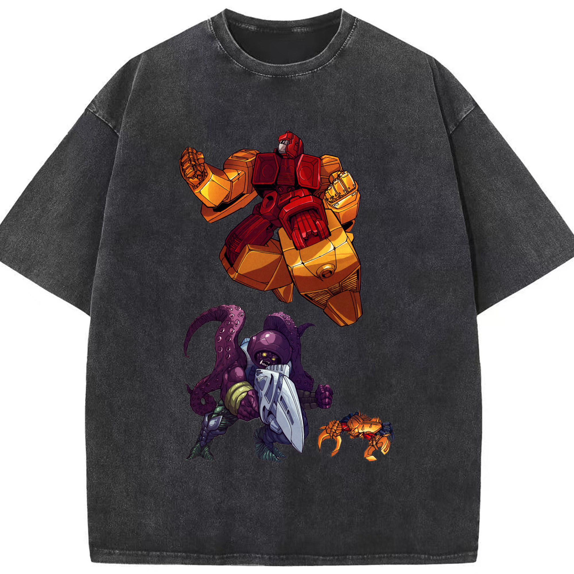 （画像用）  綿100% ヴィンテージ風 半袖Tシャツ（フロントプリント）