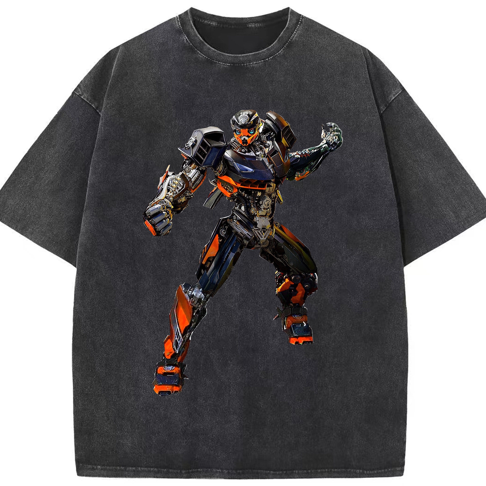 （画像用）  綿100% ヴィンテージ風 半袖Tシャツ（フロントプリント）