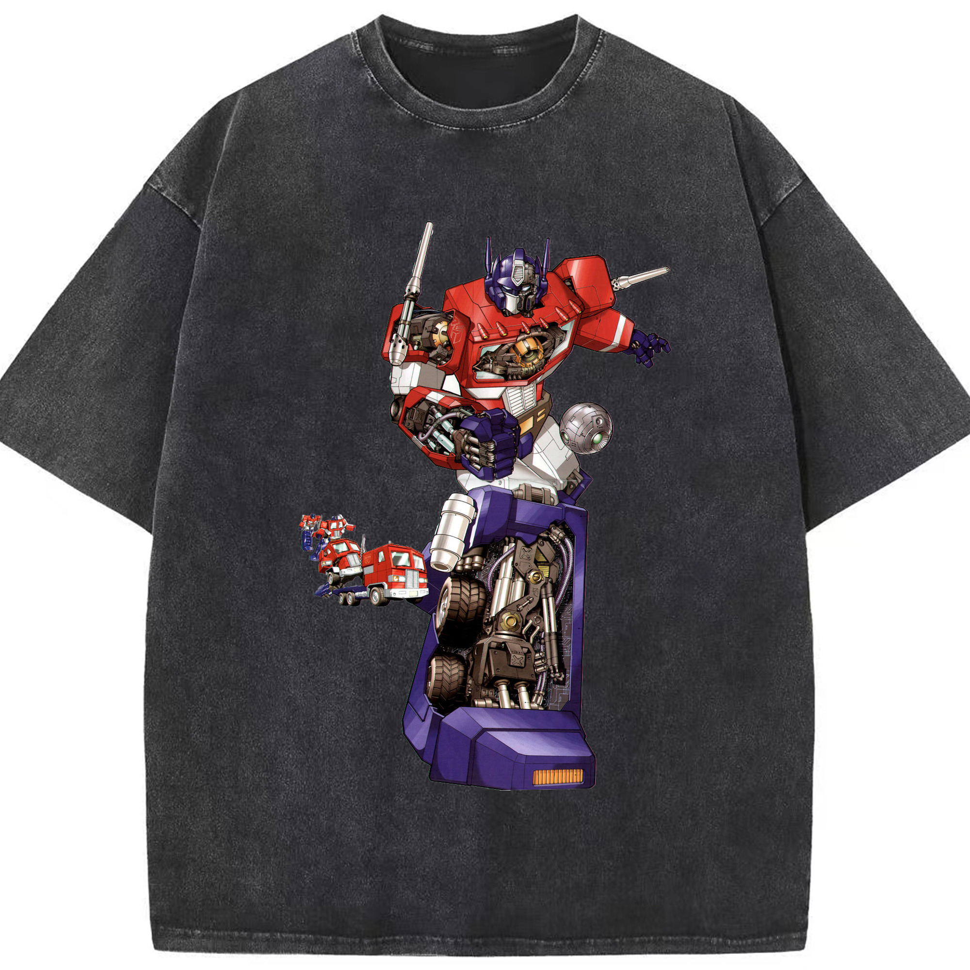 （画像用）  綿100% ヴィンテージ風 半袖Tシャツ（フロントプリント）