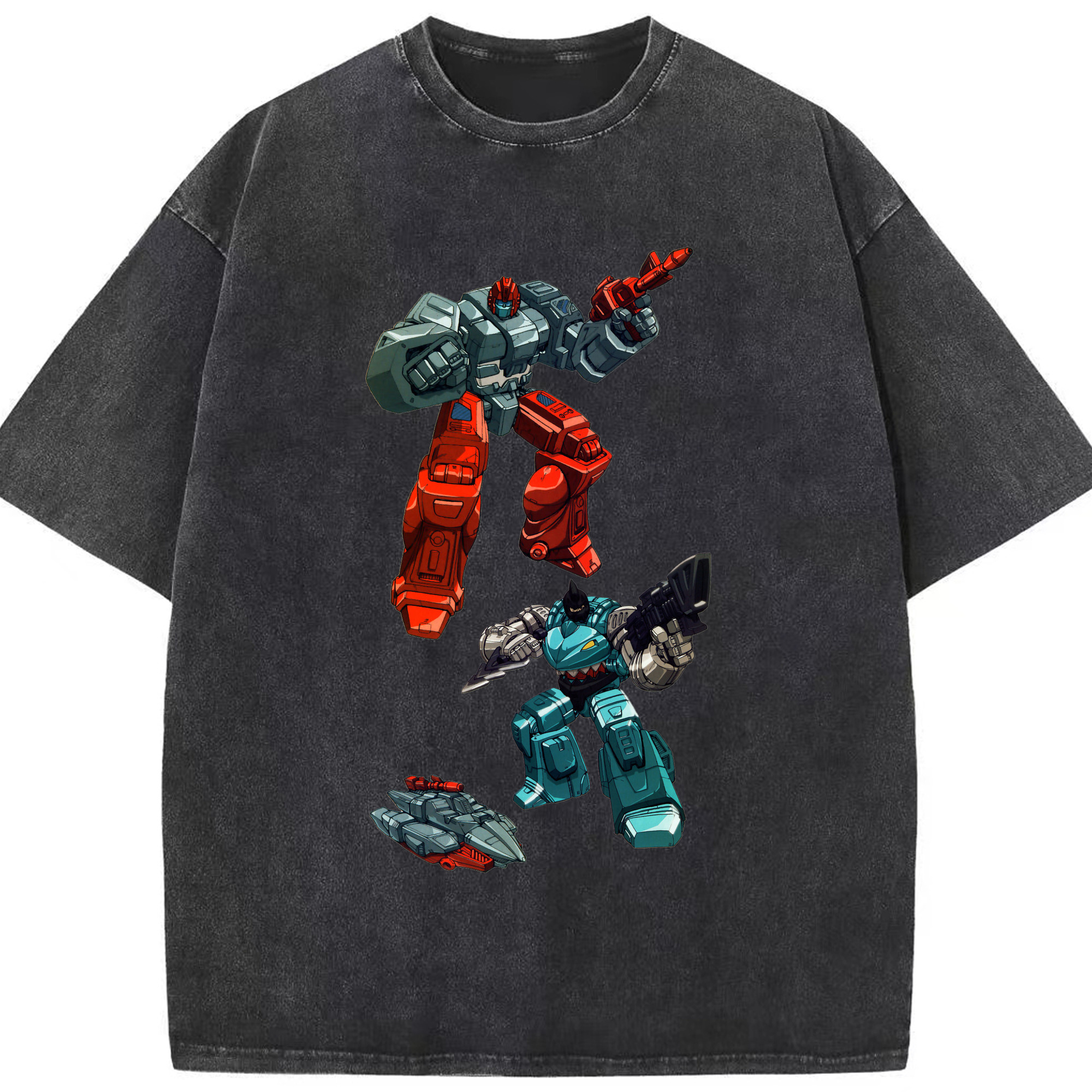 （画像用）  綿100% ヴィンテージ風 半袖Tシャツ（フロントプリント）
