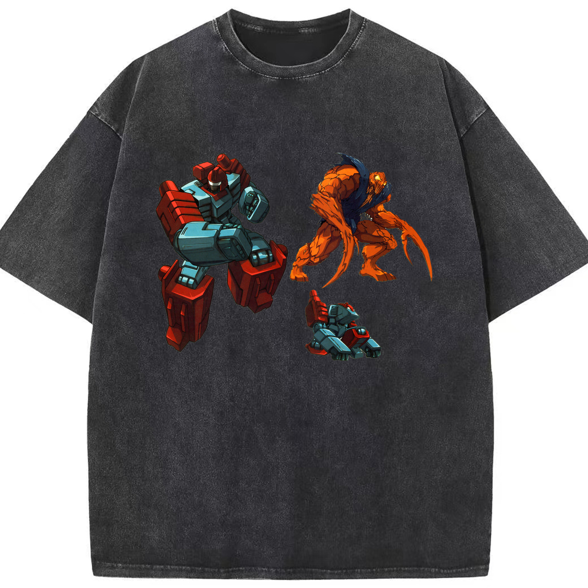 （画像用）  綿100% ヴィンテージ風 半袖Tシャツ（フロントプリント）