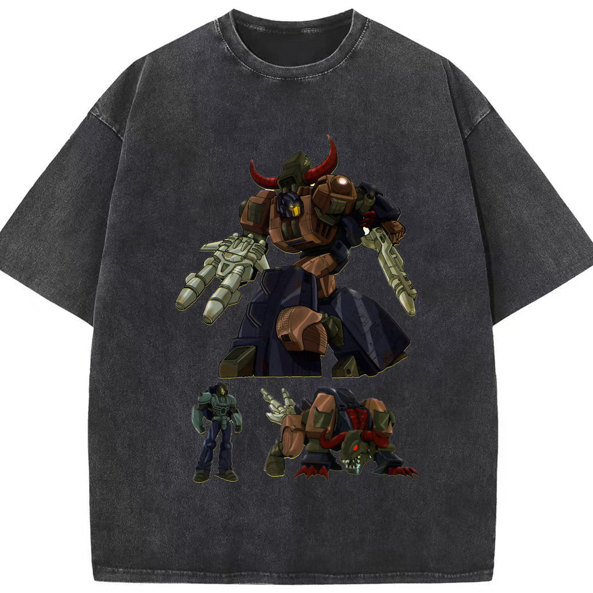 （画像用）  綿100% ヴィンテージ風 半袖Tシャツ（フロントプリント）