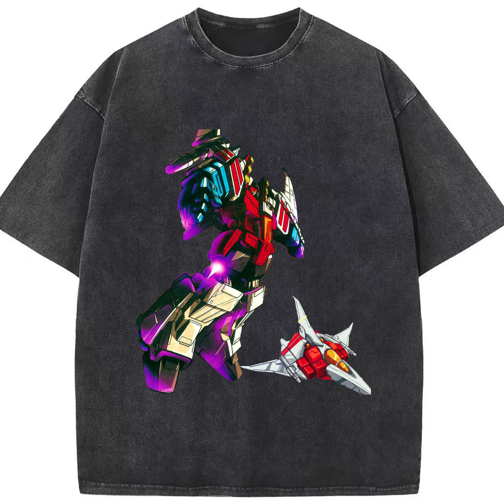 （画像用）  綿100% ヴィンテージ風 半袖Tシャツ（フロントプリント）