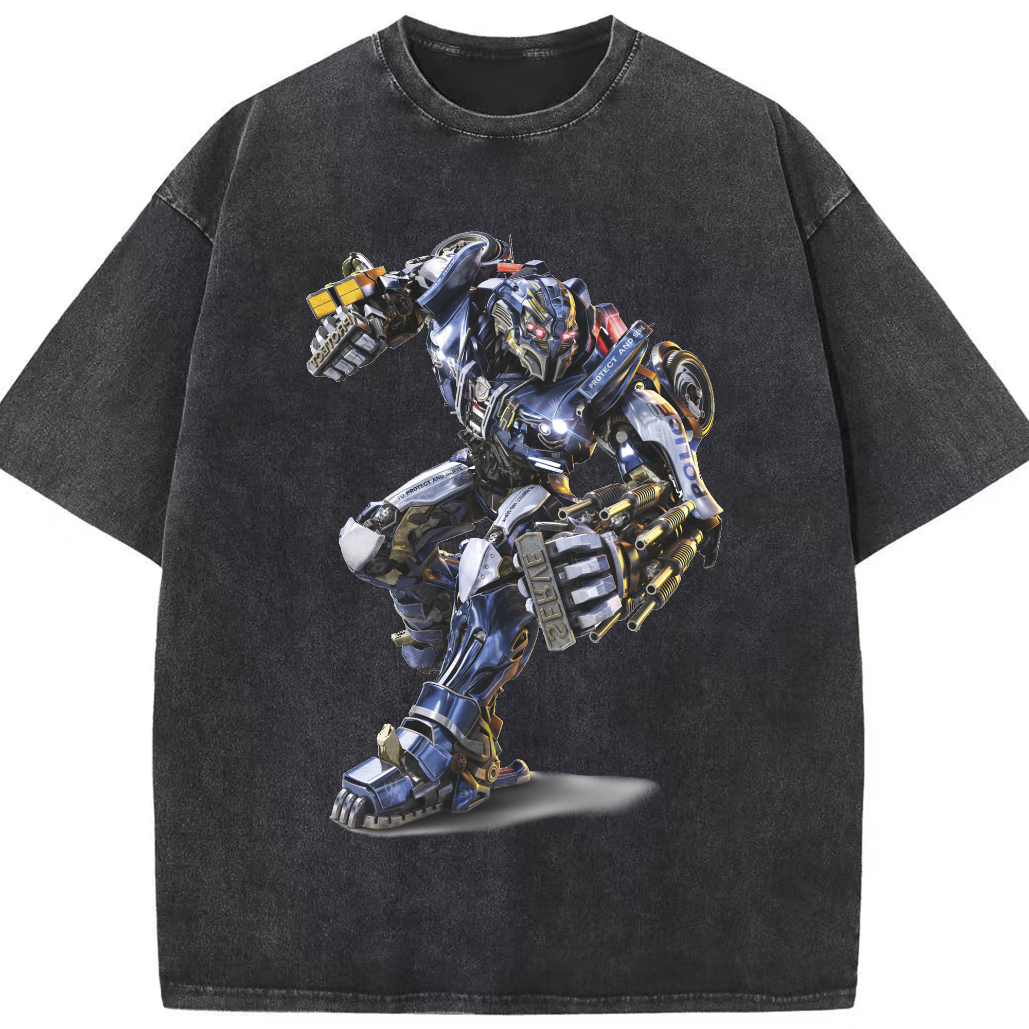 （画像用）  綿100% ヴィンテージ風 半袖Tシャツ（フロントプリント）