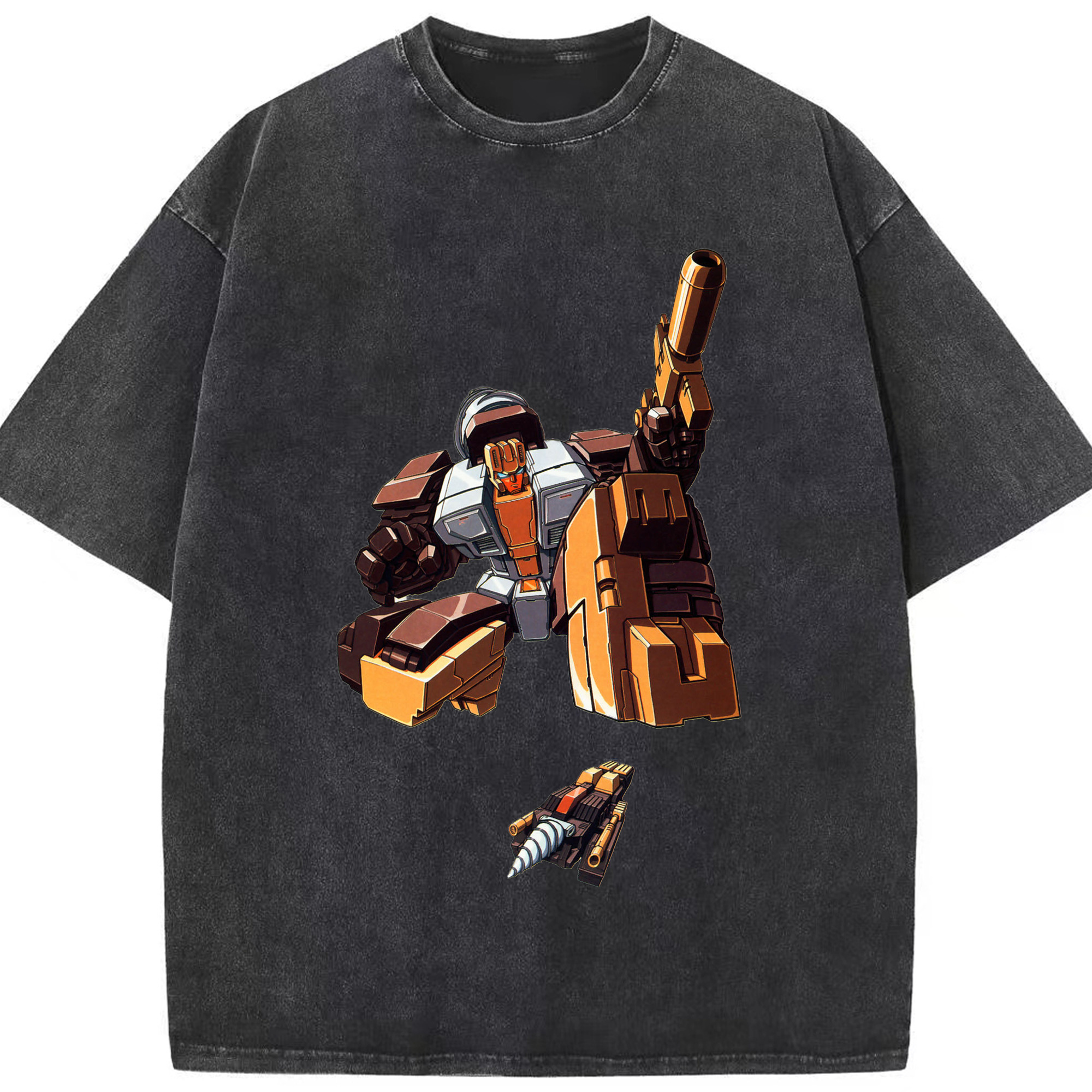 （画像用）  綿100% ヴィンテージ風 半袖Tシャツ（フロントプリント）