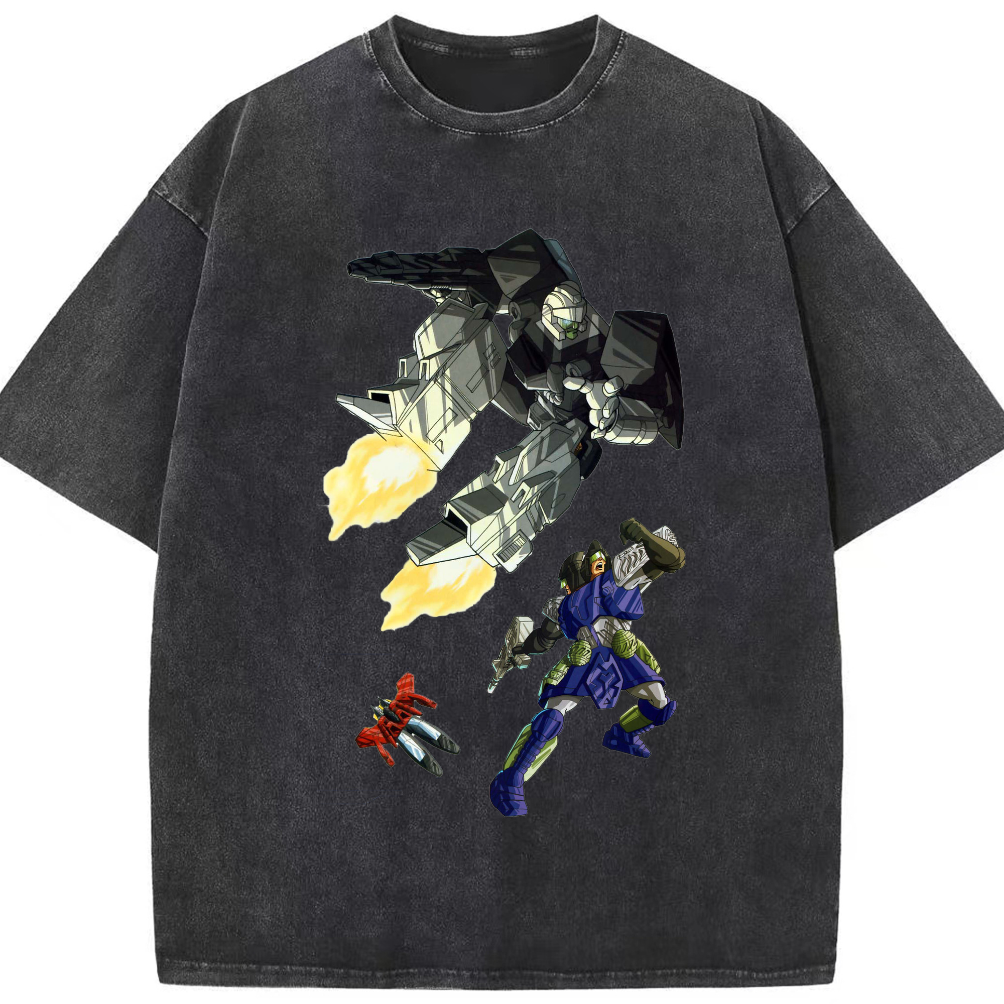 （画像用）  綿100% ヴィンテージ風 半袖Tシャツ（フロントプリント）