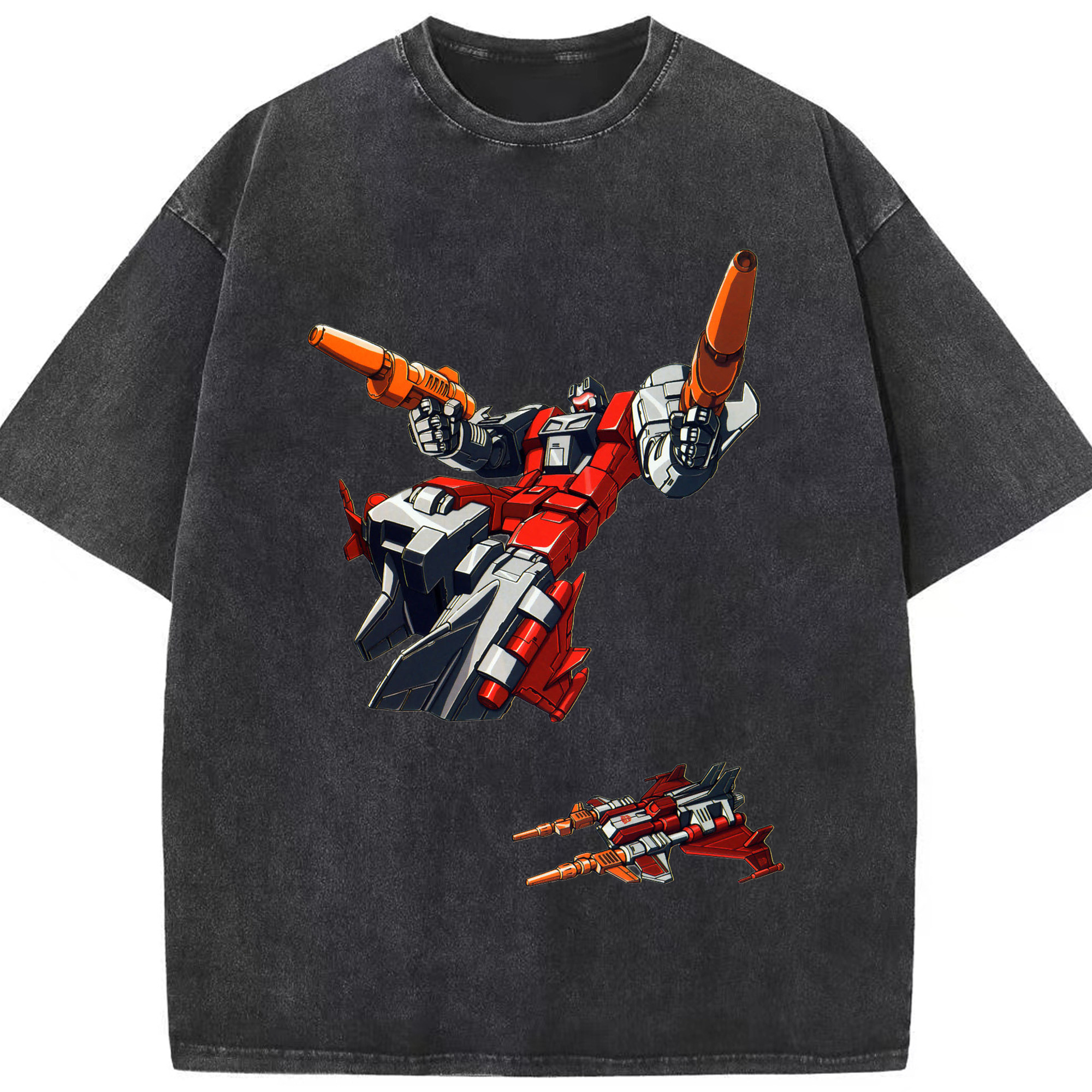 （画像用）  綿100% ヴィンテージ風 半袖Tシャツ（フロントプリント）