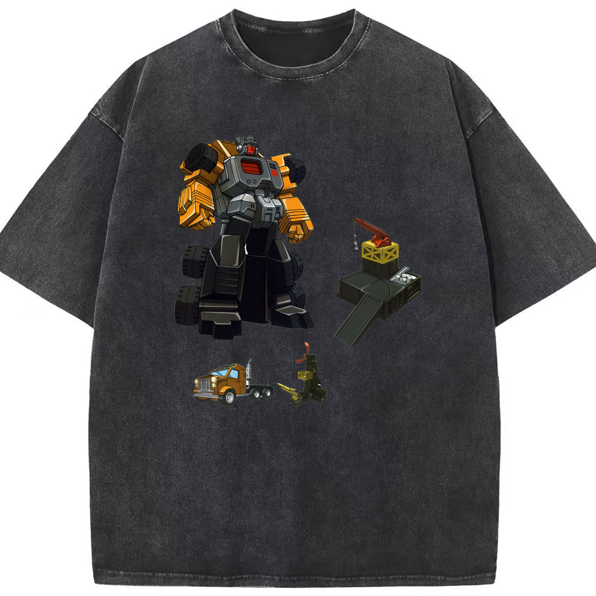 （画像用）  綿100% ヴィンテージ風 半袖Tシャツ（フロントプリント）