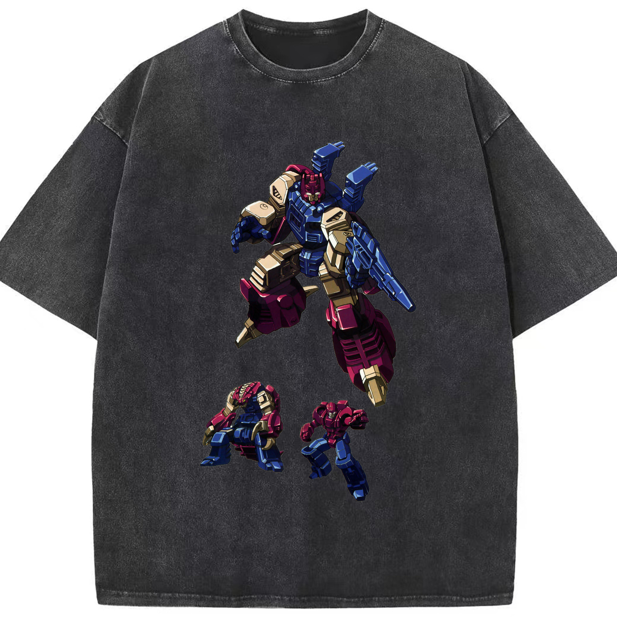 （画像用）  綿100% ヴィンテージ風 半袖Tシャツ（フロントプリント）