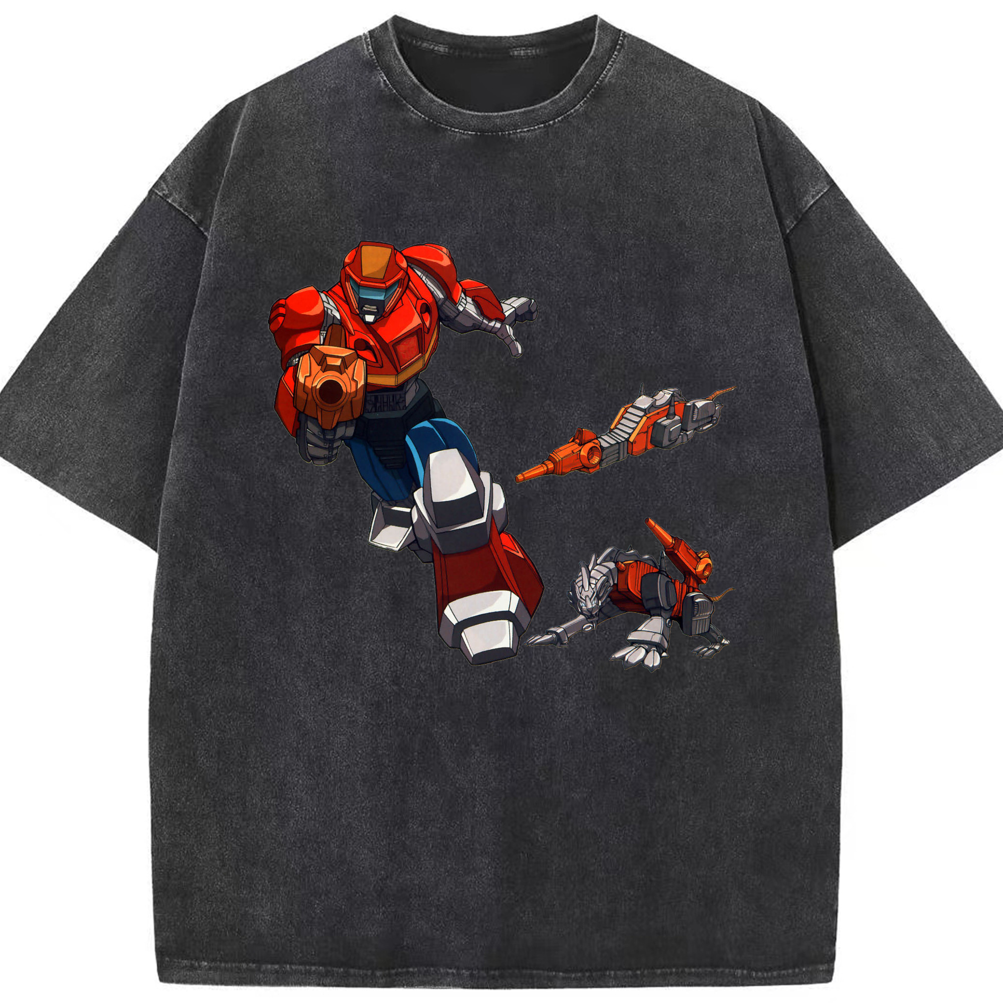 （画像用）  綿100% ヴィンテージ風 半袖Tシャツ（フロントプリント）
