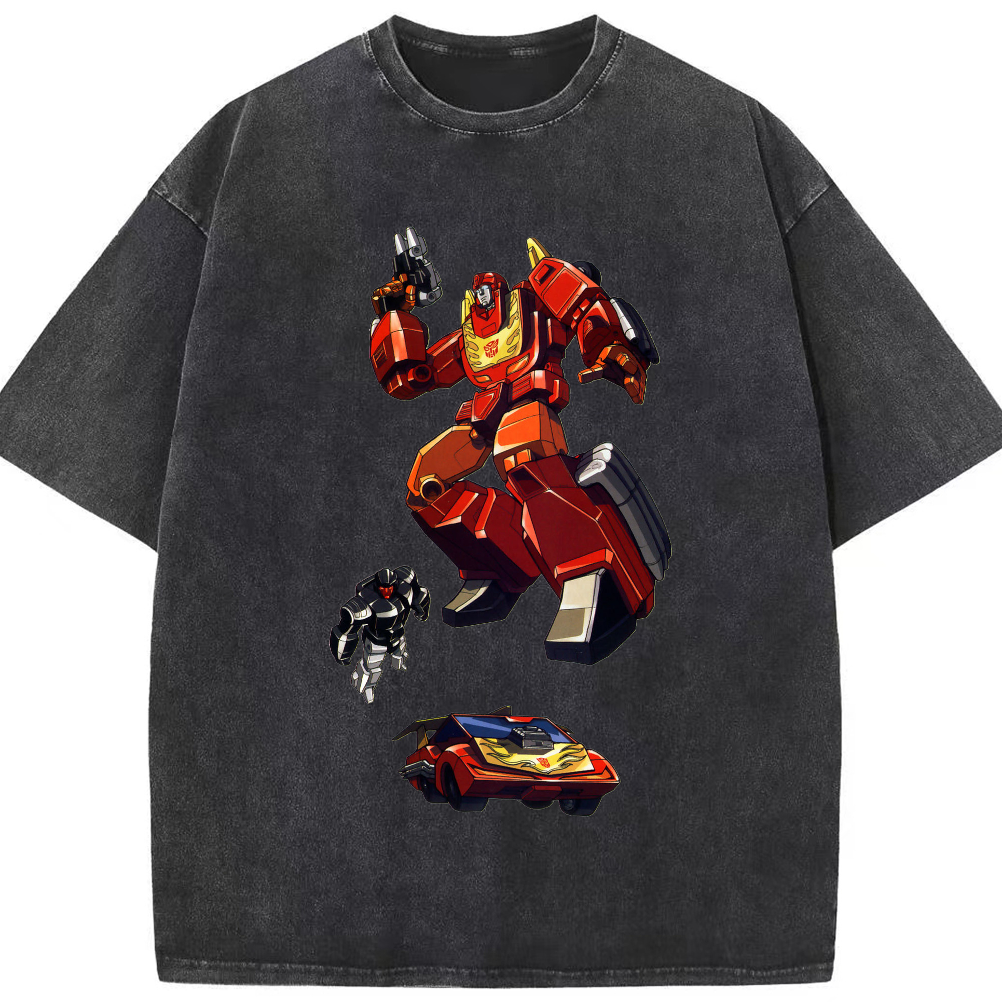（画像用）  綿100% ヴィンテージ風 半袖Tシャツ（フロントプリント）