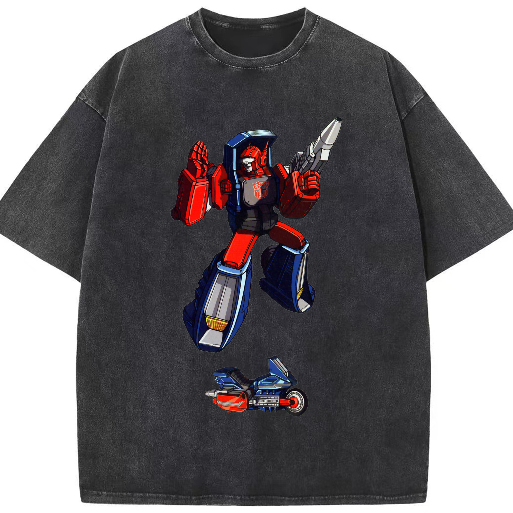 （画像用）  綿100% ヴィンテージ風 半袖Tシャツ（フロントプリント）