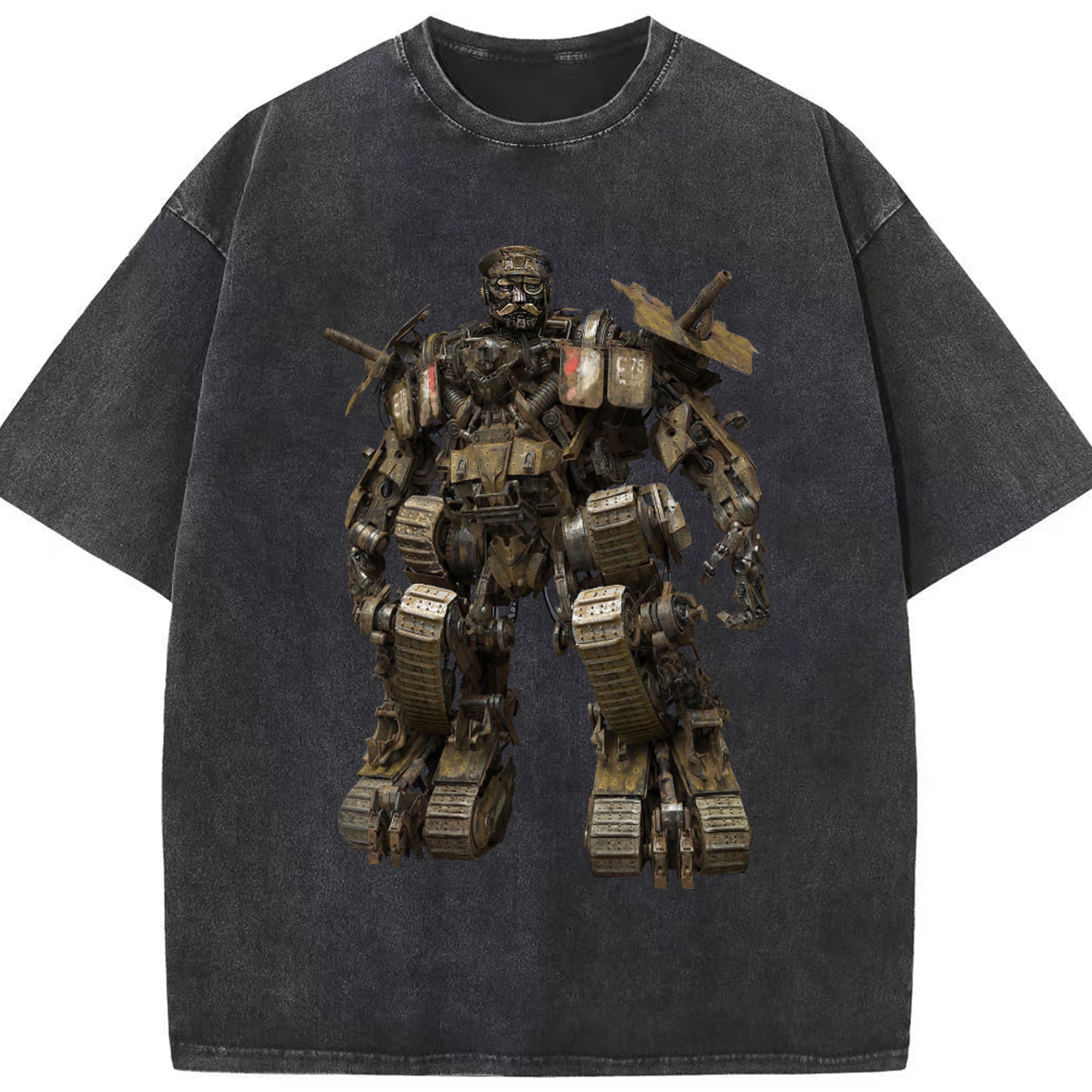 （画像用）  綿100% ヴィンテージ風 半袖Tシャツ（フロントプリント）