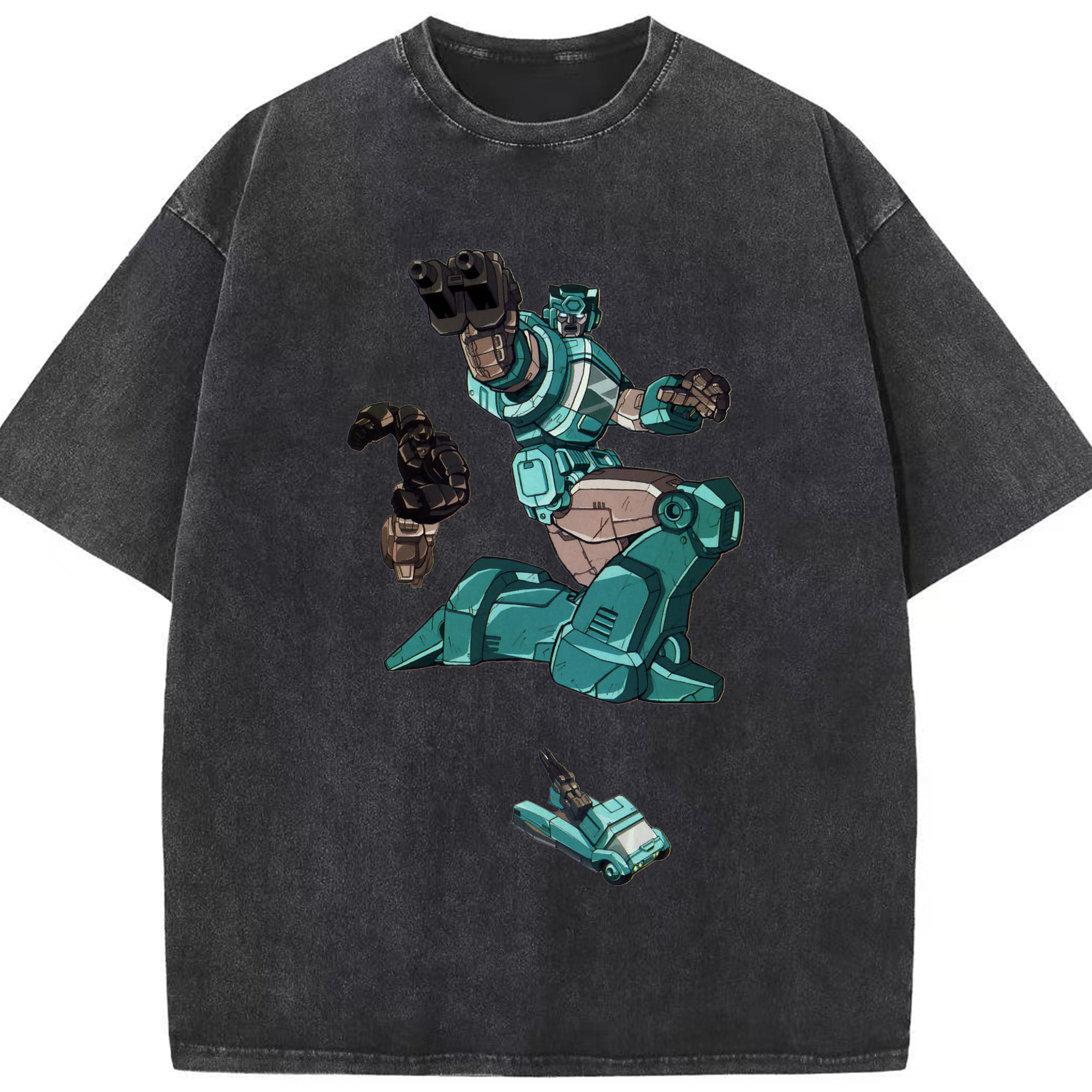 （画像用）  綿100% ヴィンテージ風 半袖Tシャツ（フロントプリント）