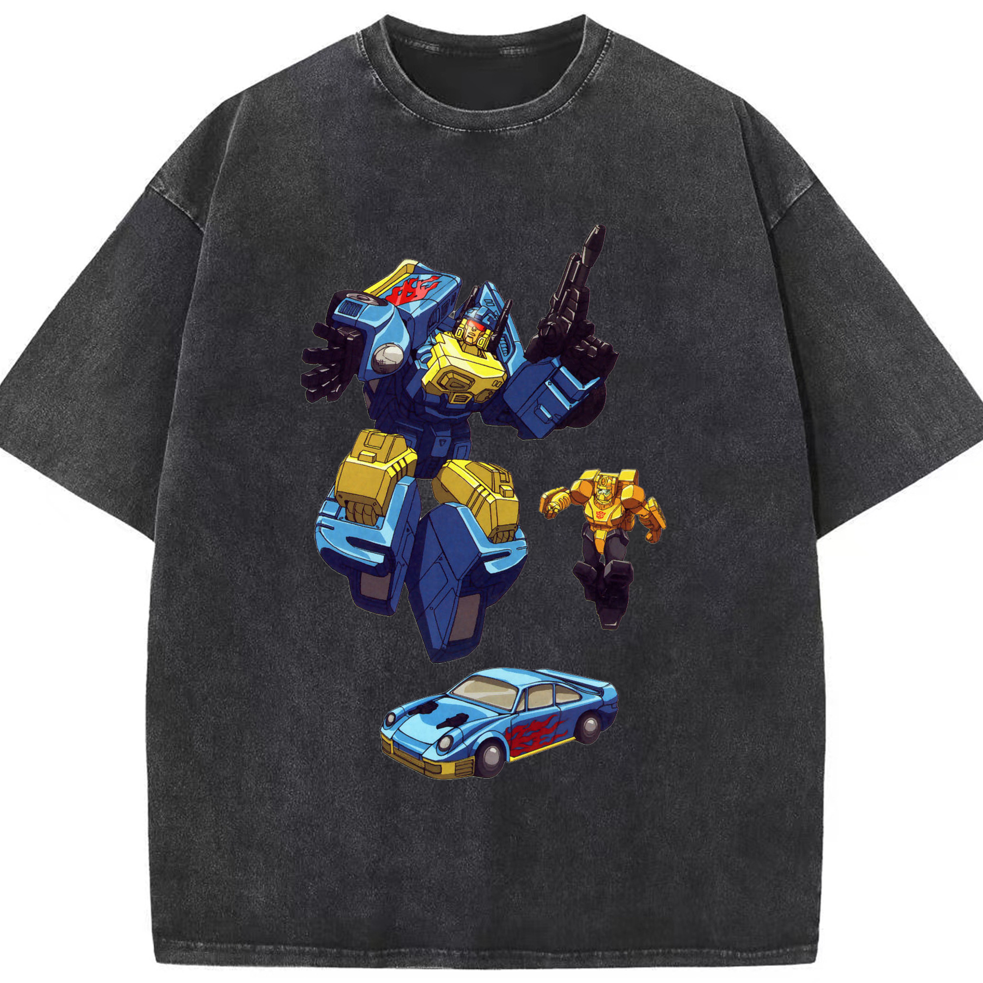 （画像用）  綿100% ヴィンテージ風 半袖Tシャツ（フロントプリント）