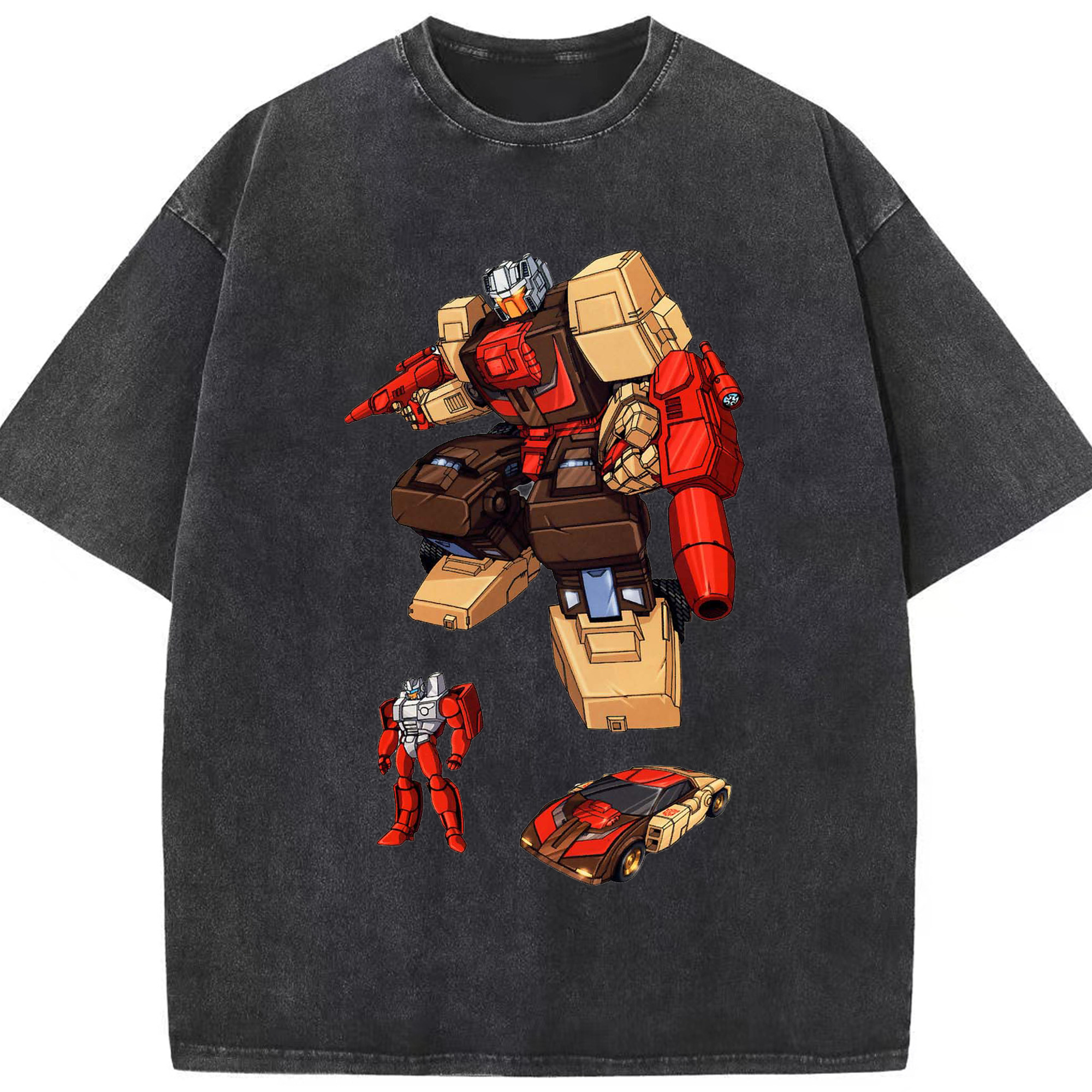（画像用）  綿100% ヴィンテージ風 半袖Tシャツ（フロントプリント）