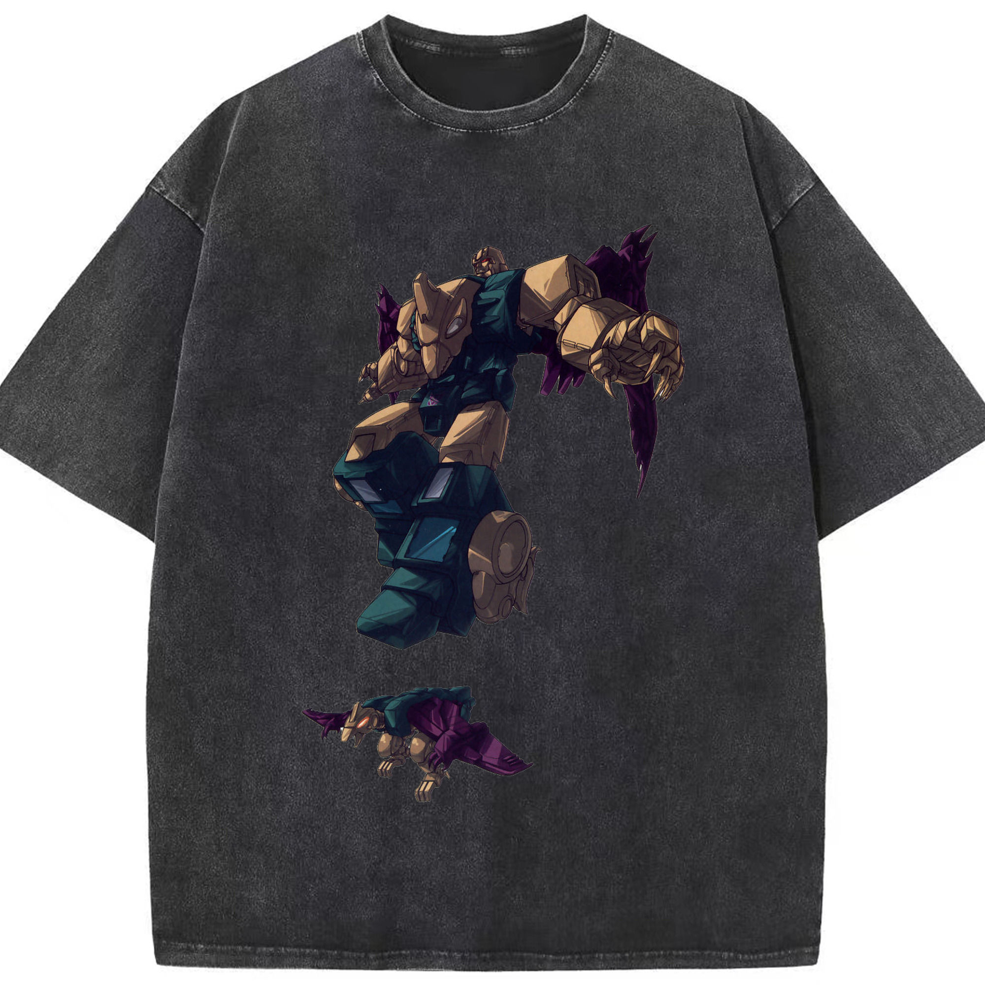 （画像用）  綿100% ヴィンテージ風 半袖Tシャツ（フロントプリント）