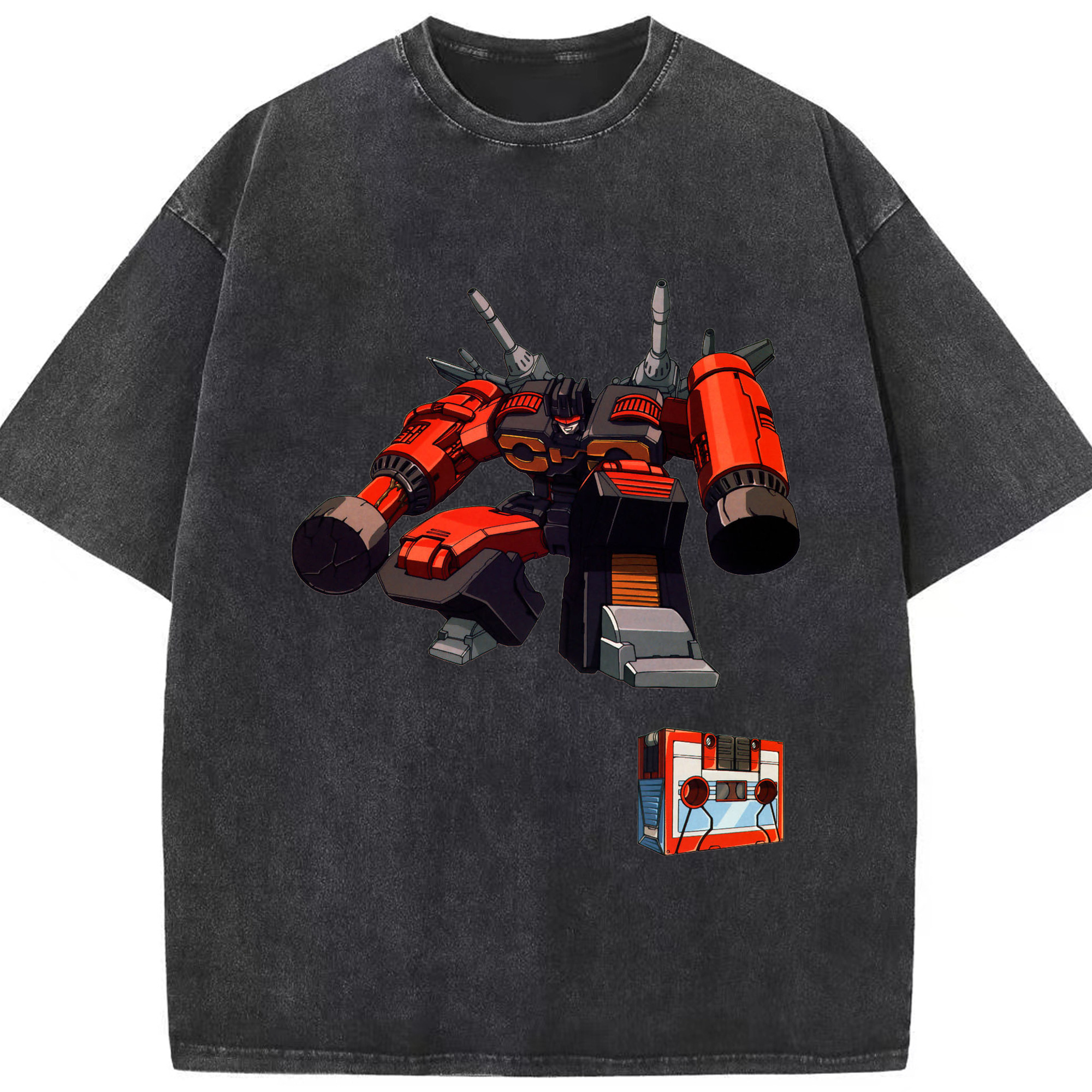 （画像用）  綿100% ヴィンテージ風 半袖Tシャツ（フロントプリント）