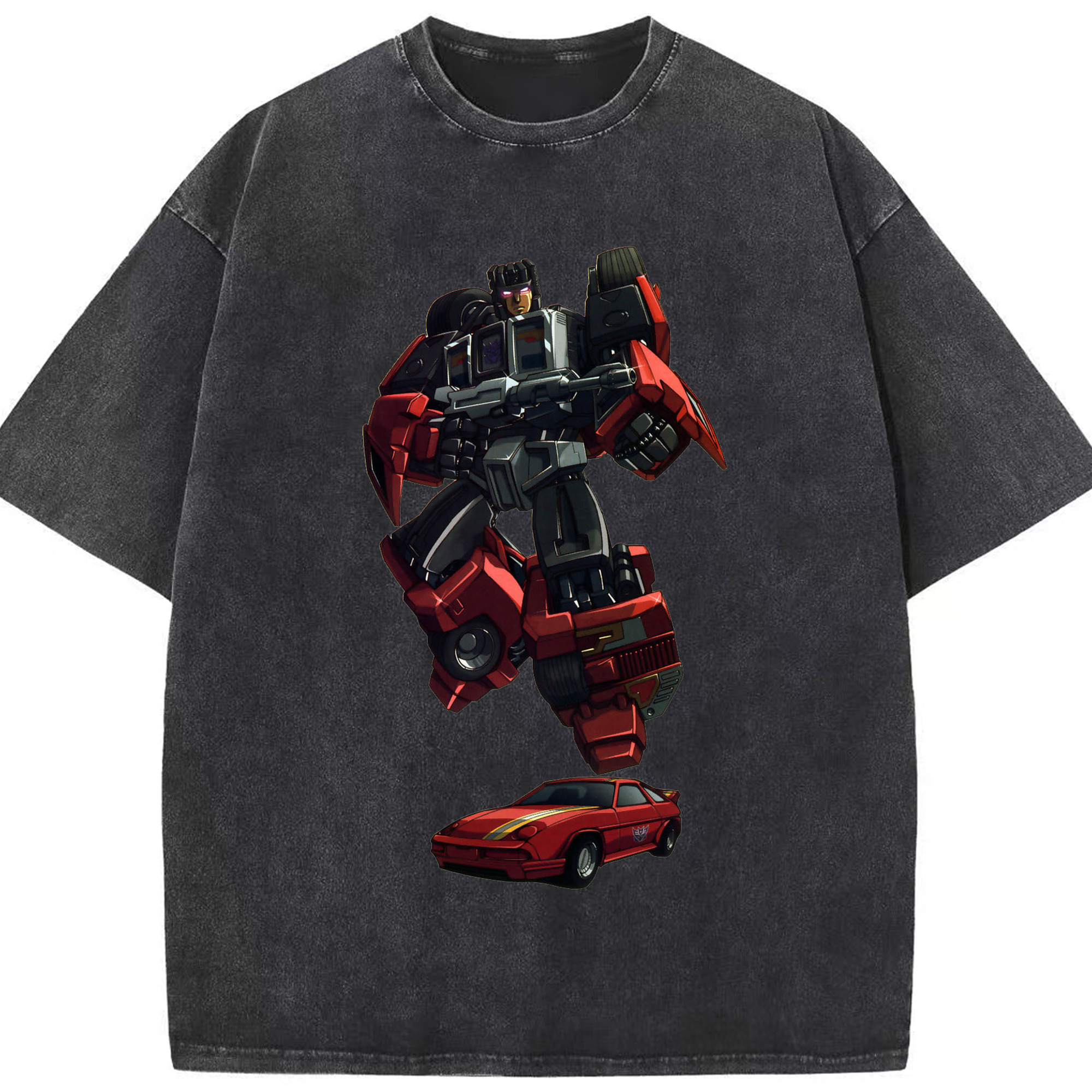 （画像用）  綿100% ヴィンテージ風 半袖Tシャツ（フロントプリント）