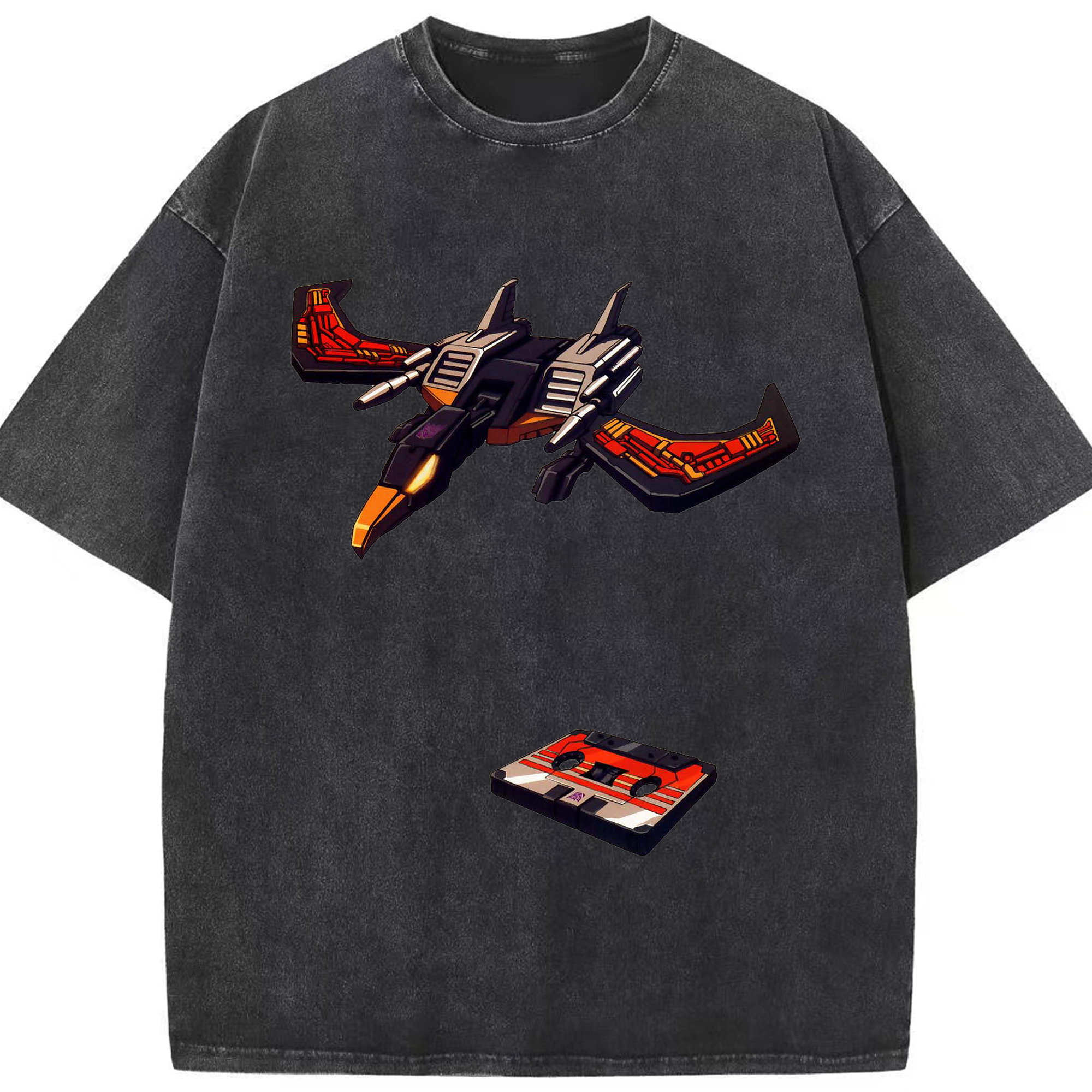 （画像用）  綿100% ヴィンテージ風 半袖Tシャツ（フロントプリント）
