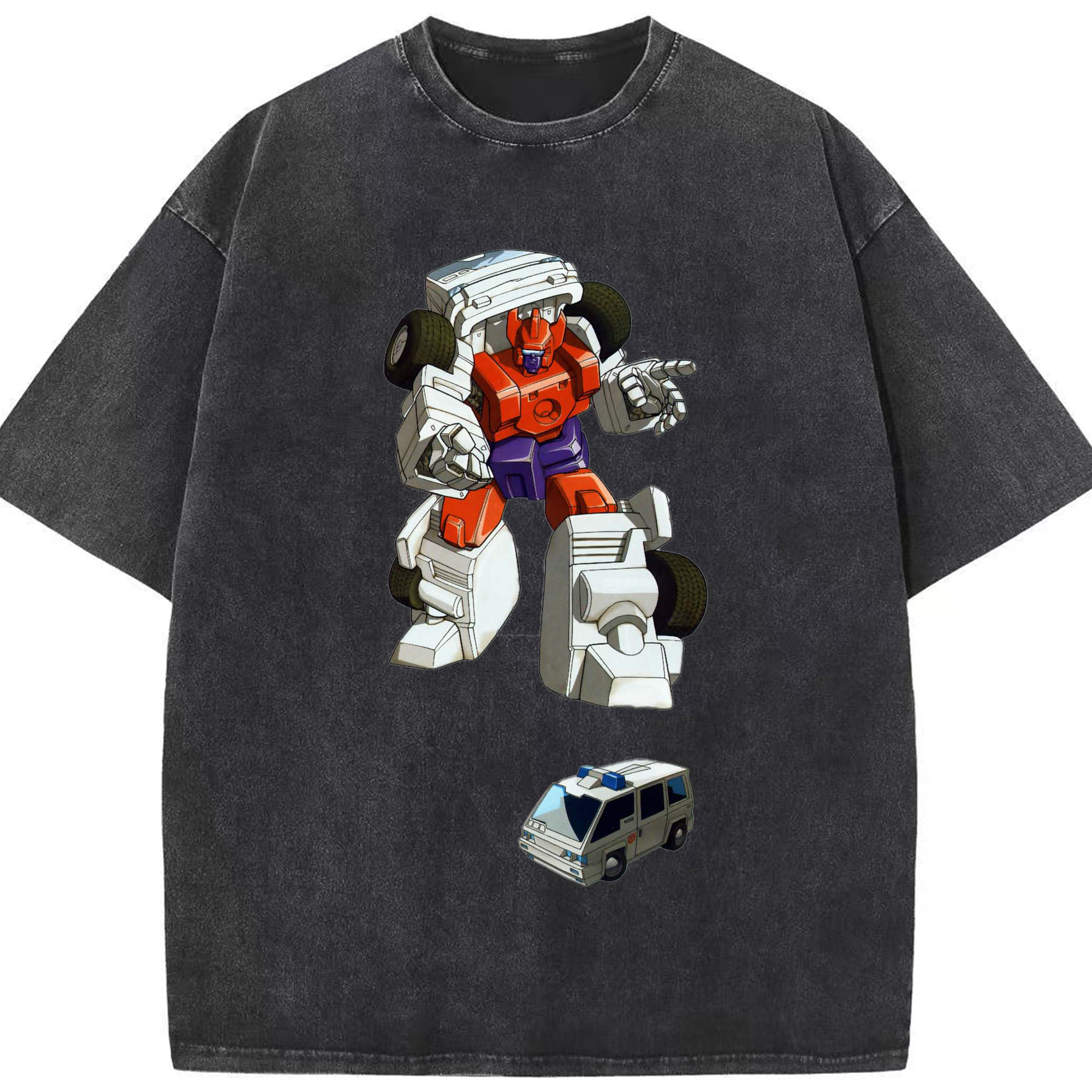 （画像用）  綿100% ヴィンテージ風 半袖Tシャツ（フロントプリント）