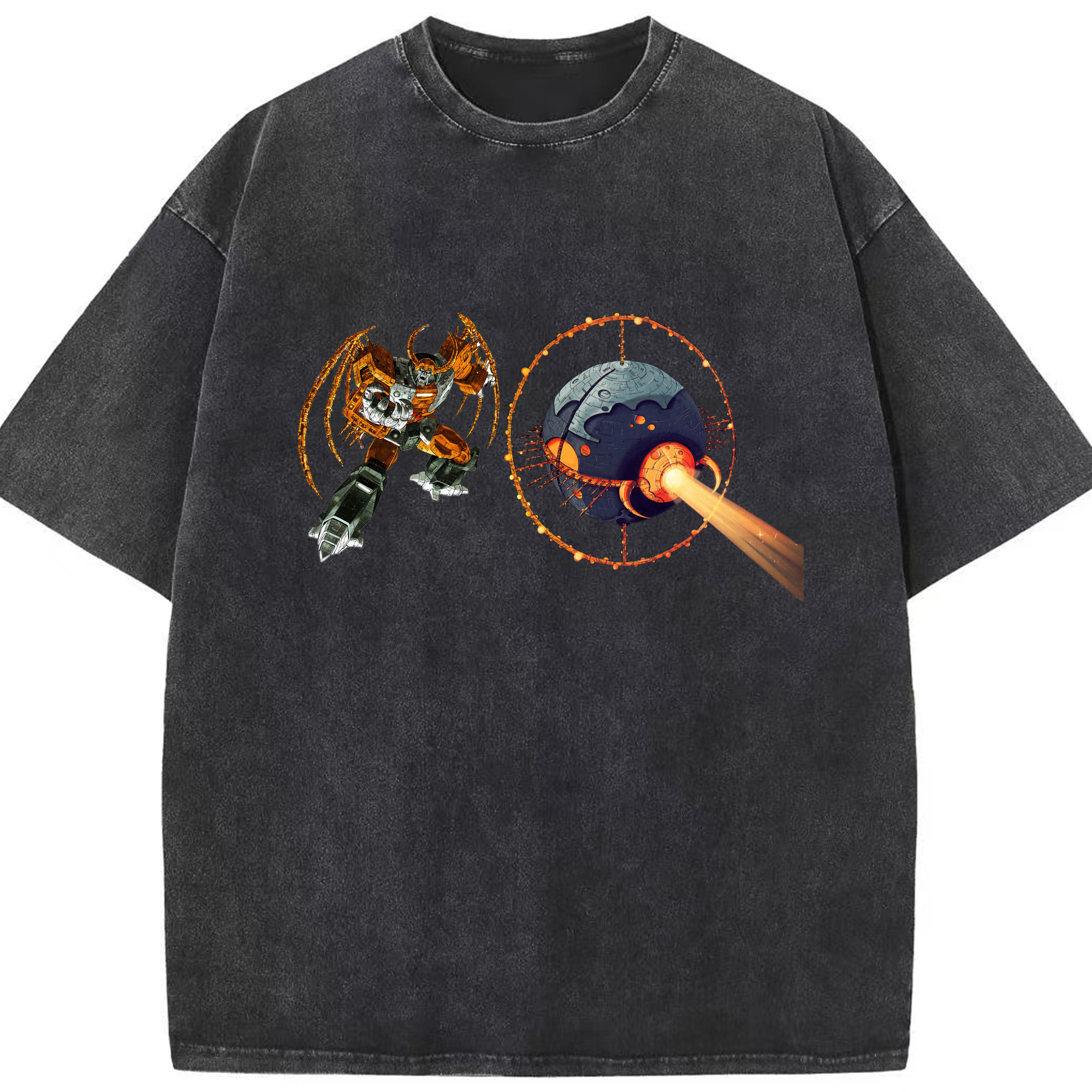 （画像用）  綿100% ヴィンテージ風 半袖Tシャツ（フロントプリント）