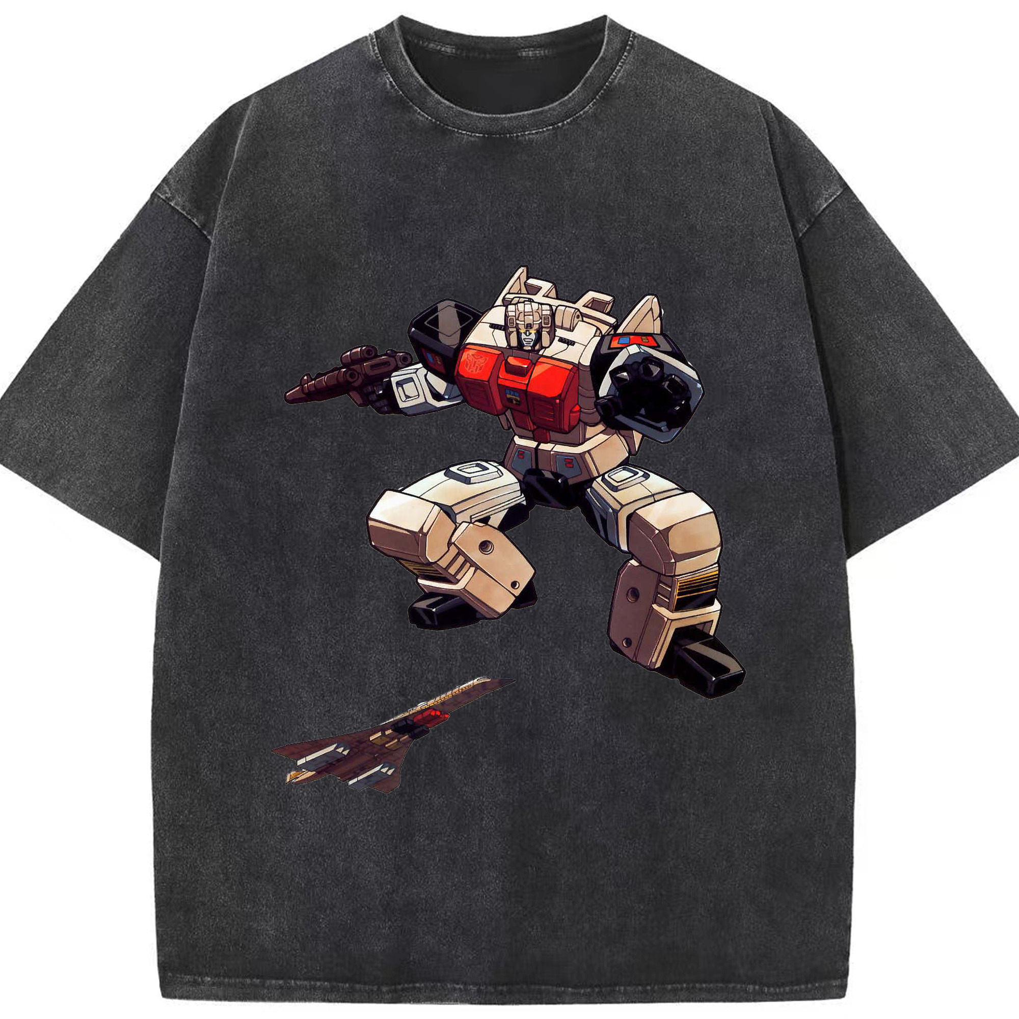 （画像用）  綿100% ヴィンテージ風 半袖Tシャツ（フロントプリント）