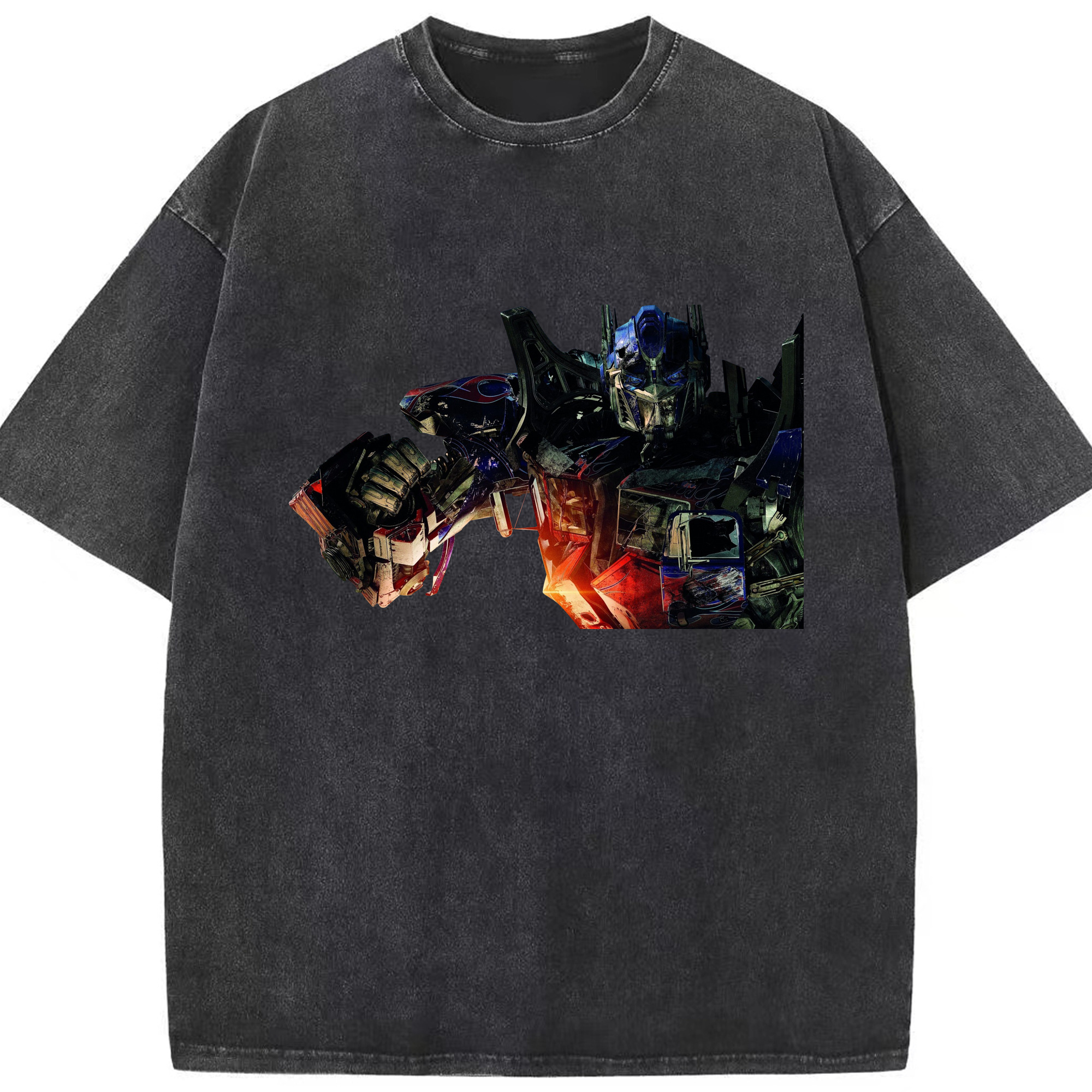 （画像用）  綿100% ヴィンテージ風 半袖Tシャツ（フロントプリント）