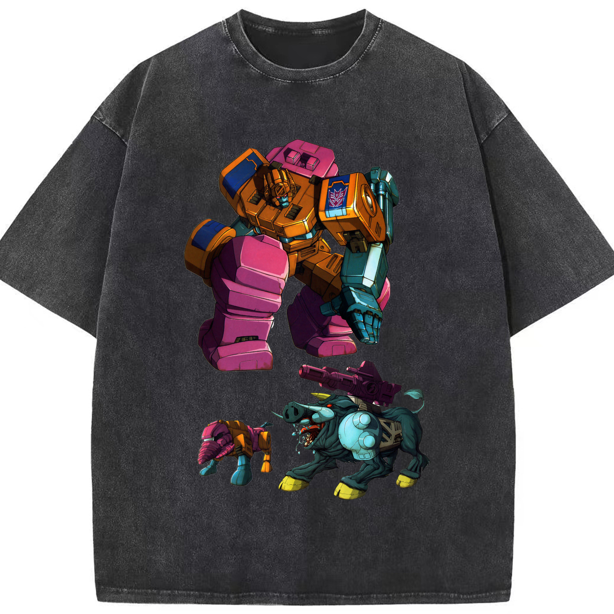 （画像用）  綿100% ヴィンテージ風 半袖Tシャツ（フロントプリント）