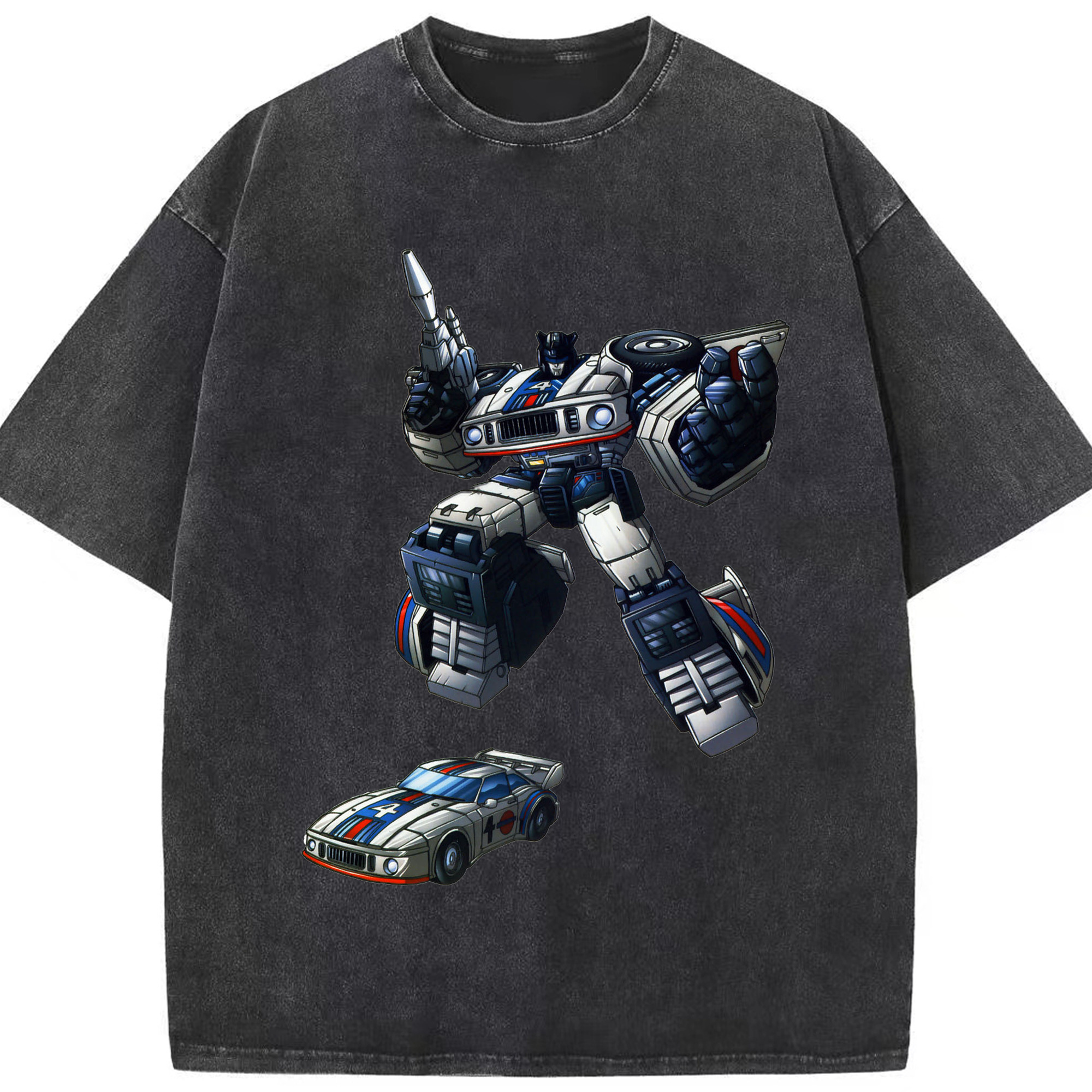 （画像用）  綿100% ヴィンテージ風 半袖Tシャツ（フロントプリント）