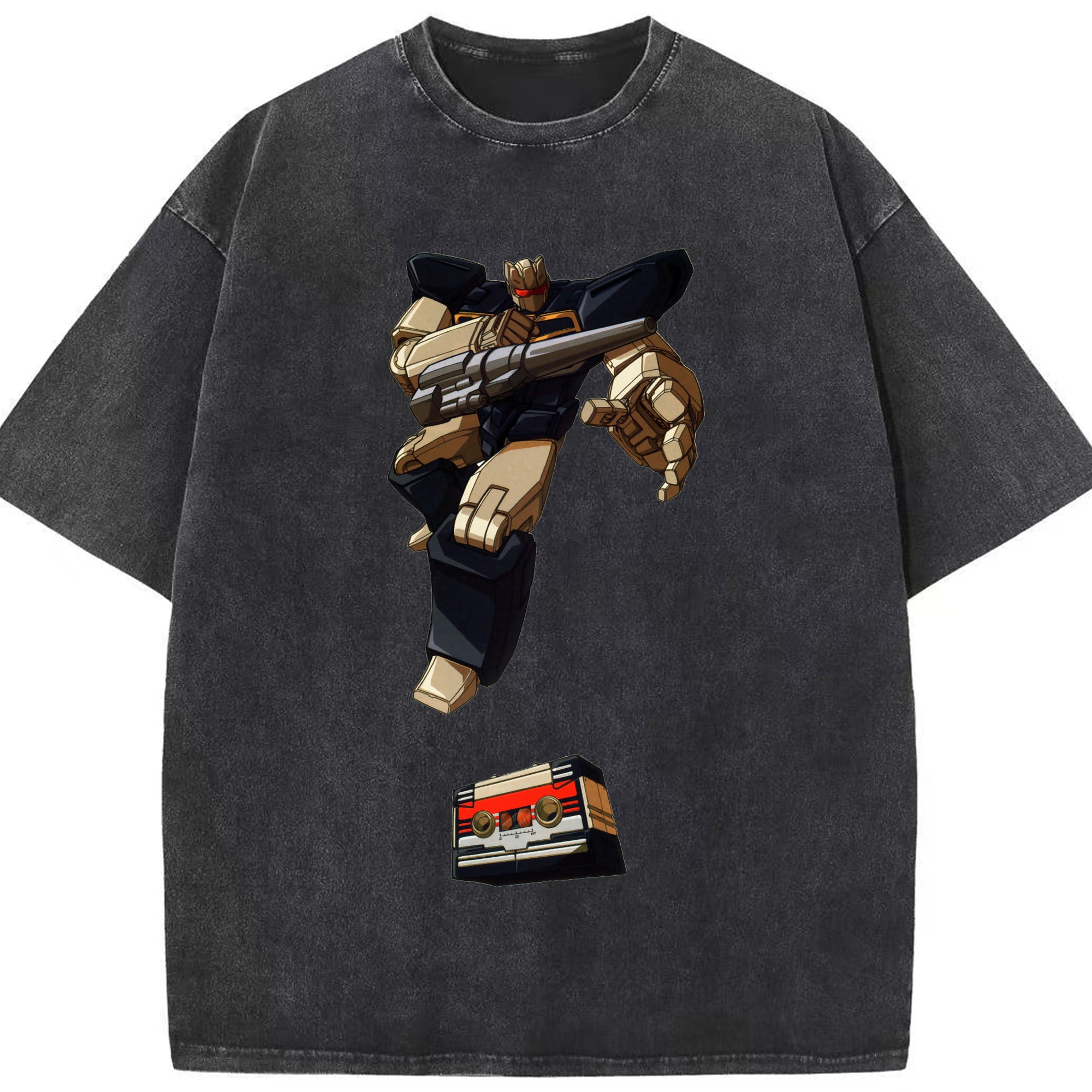 （画像用）  綿100% ヴィンテージ風 半袖Tシャツ（フロントプリント）