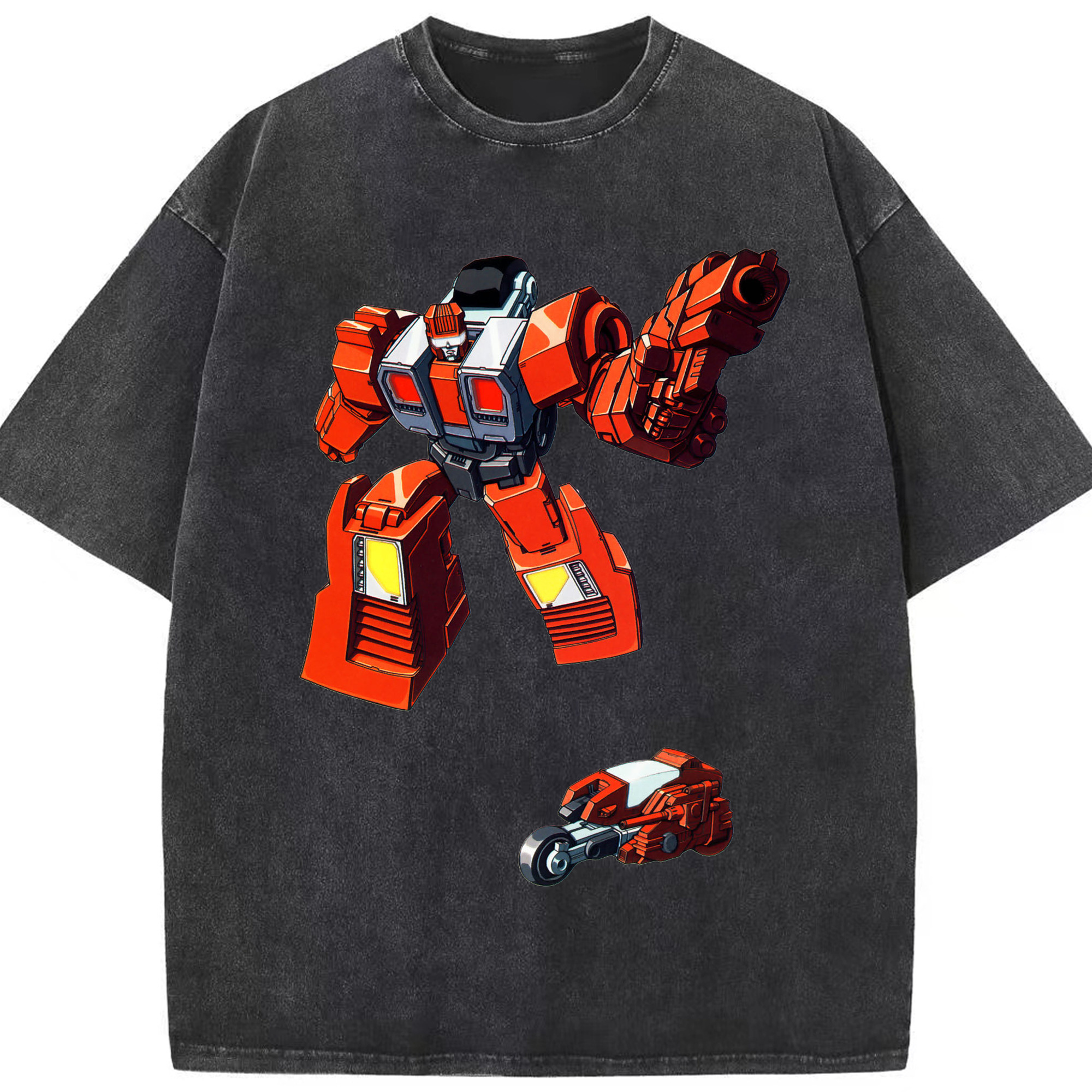 （画像用）  綿100% ヴィンテージ風 半袖Tシャツ（フロントプリント）